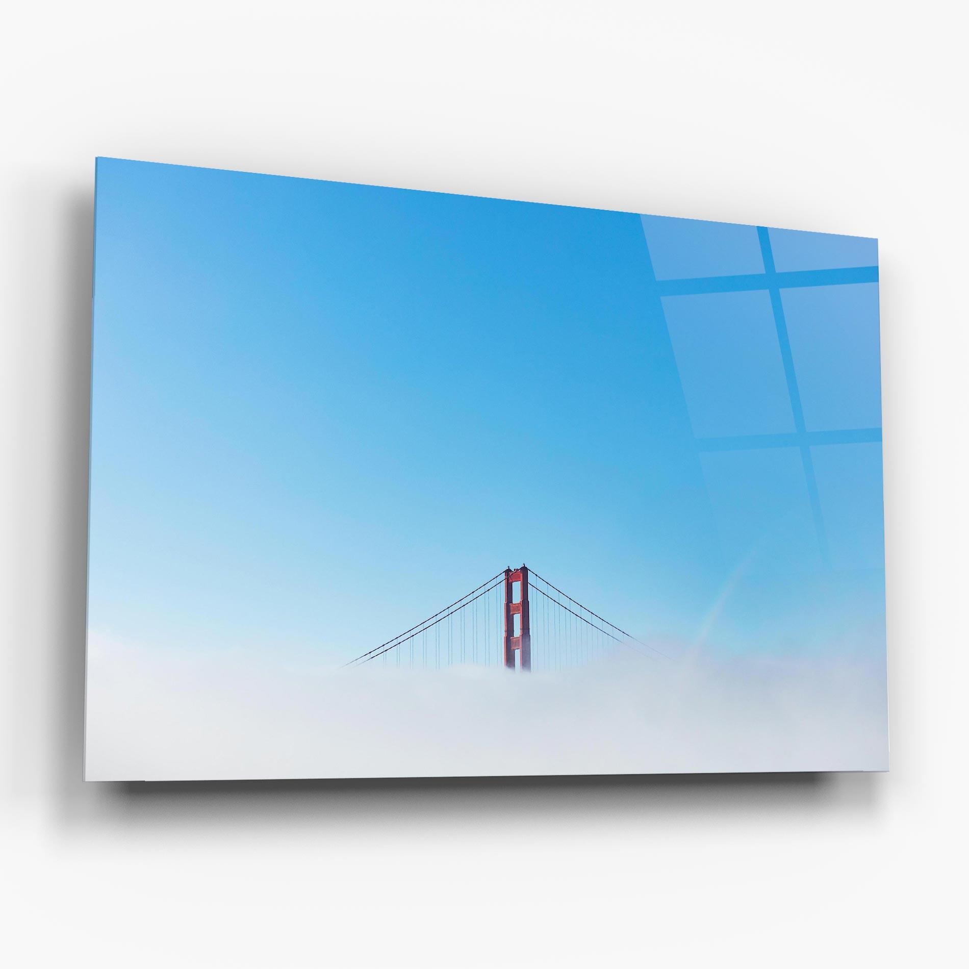 Tablou Sticla High Cloud Bridge mockup 6