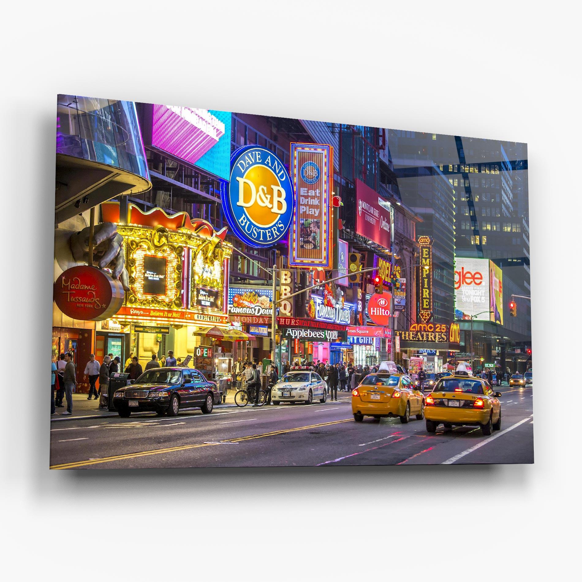 Tablou Sticla New York Lights mockup 6