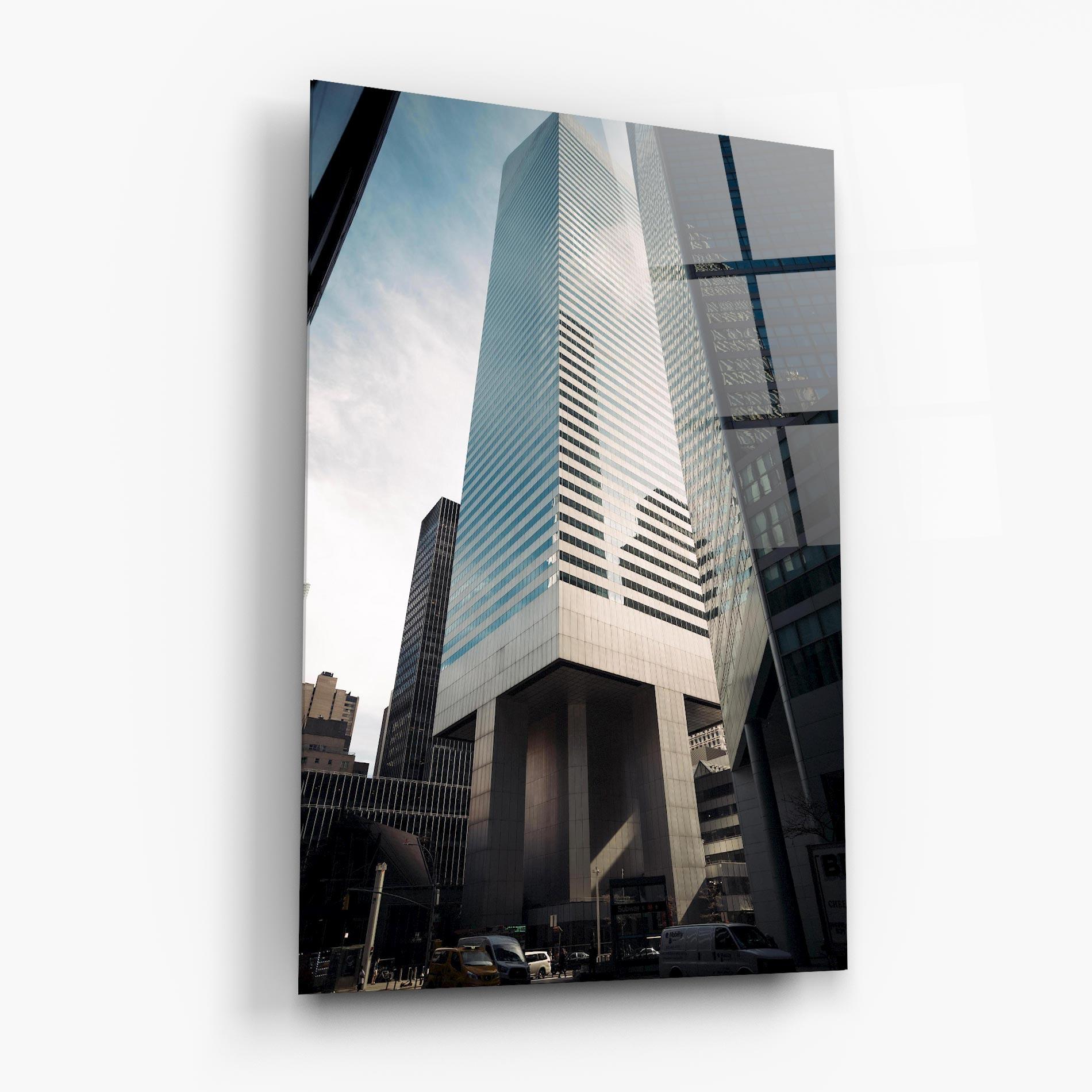 Tablou Sticla Skyline Building mockup 6