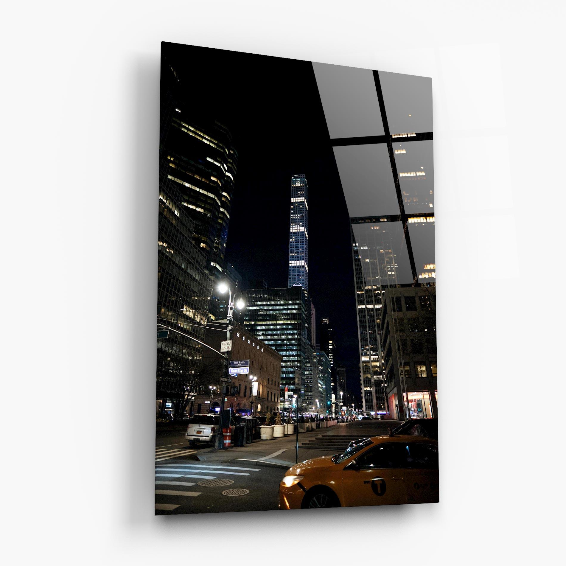 Tablou Sticla Skyline Night Light mockup 6