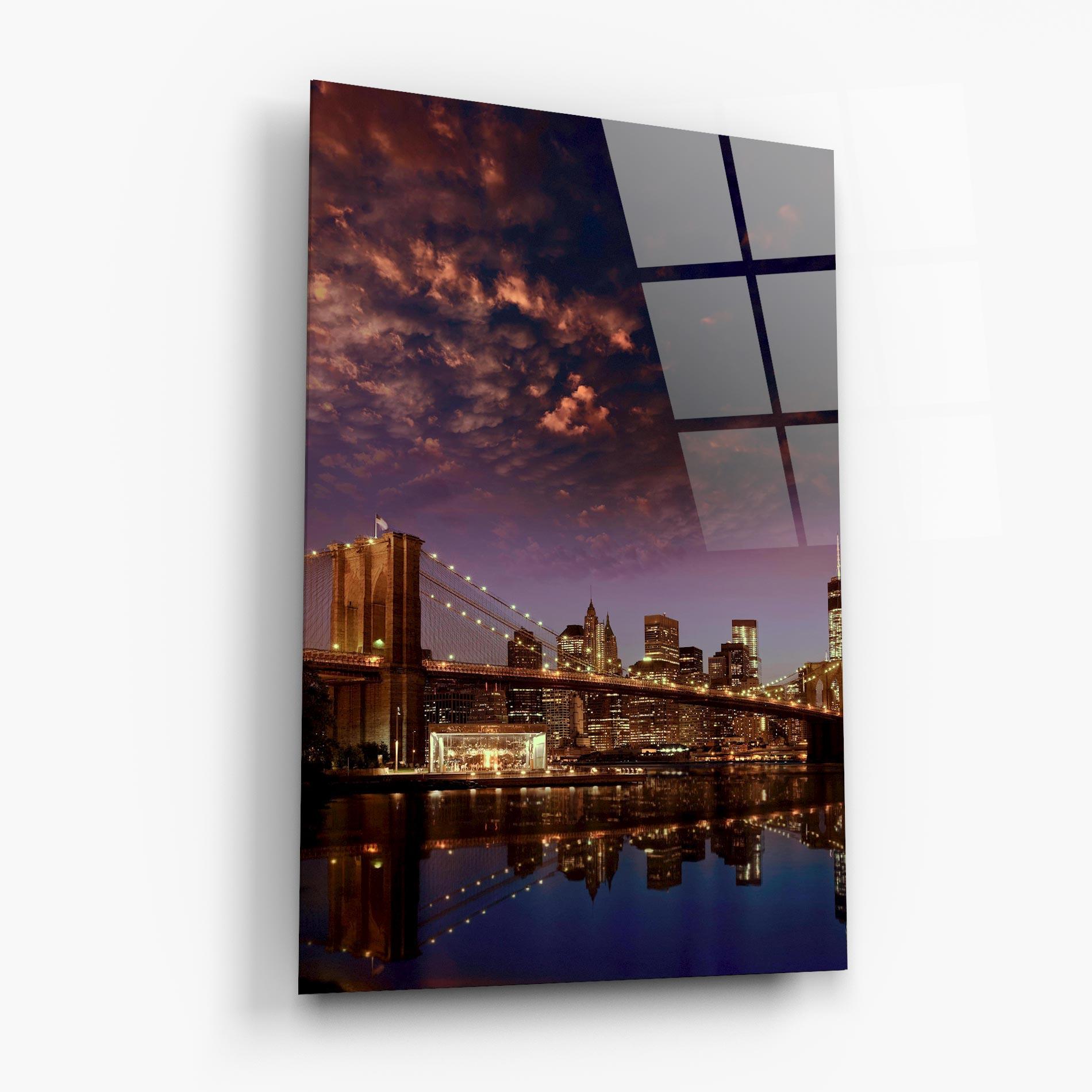 Tablou Sticla Sunset New York mockup 6