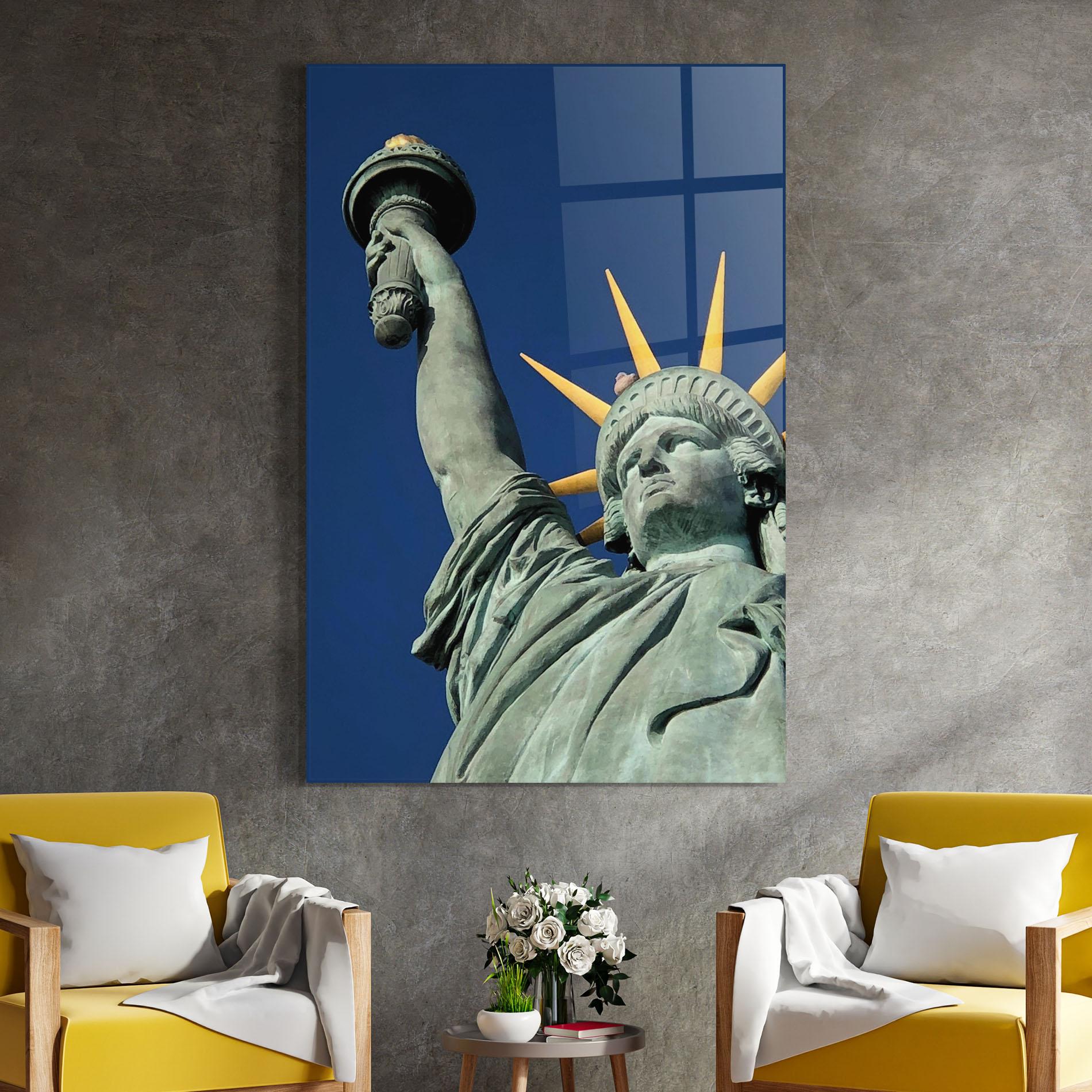 Tablou Sticla Statue Of Liberty mockup 4