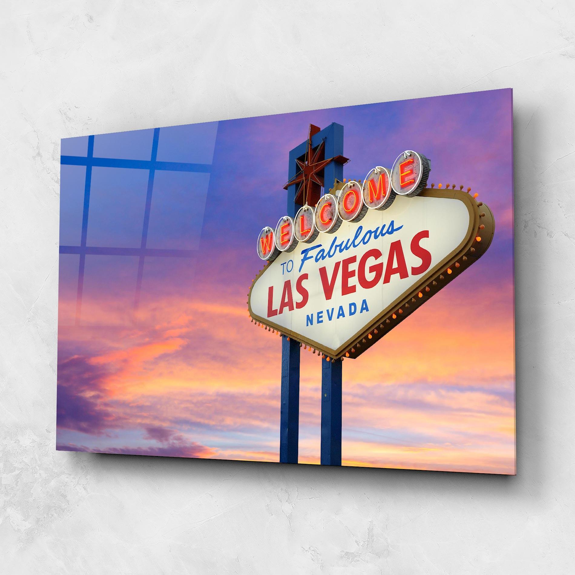 Tablou Sticla Las Vegas Sign mockup 1