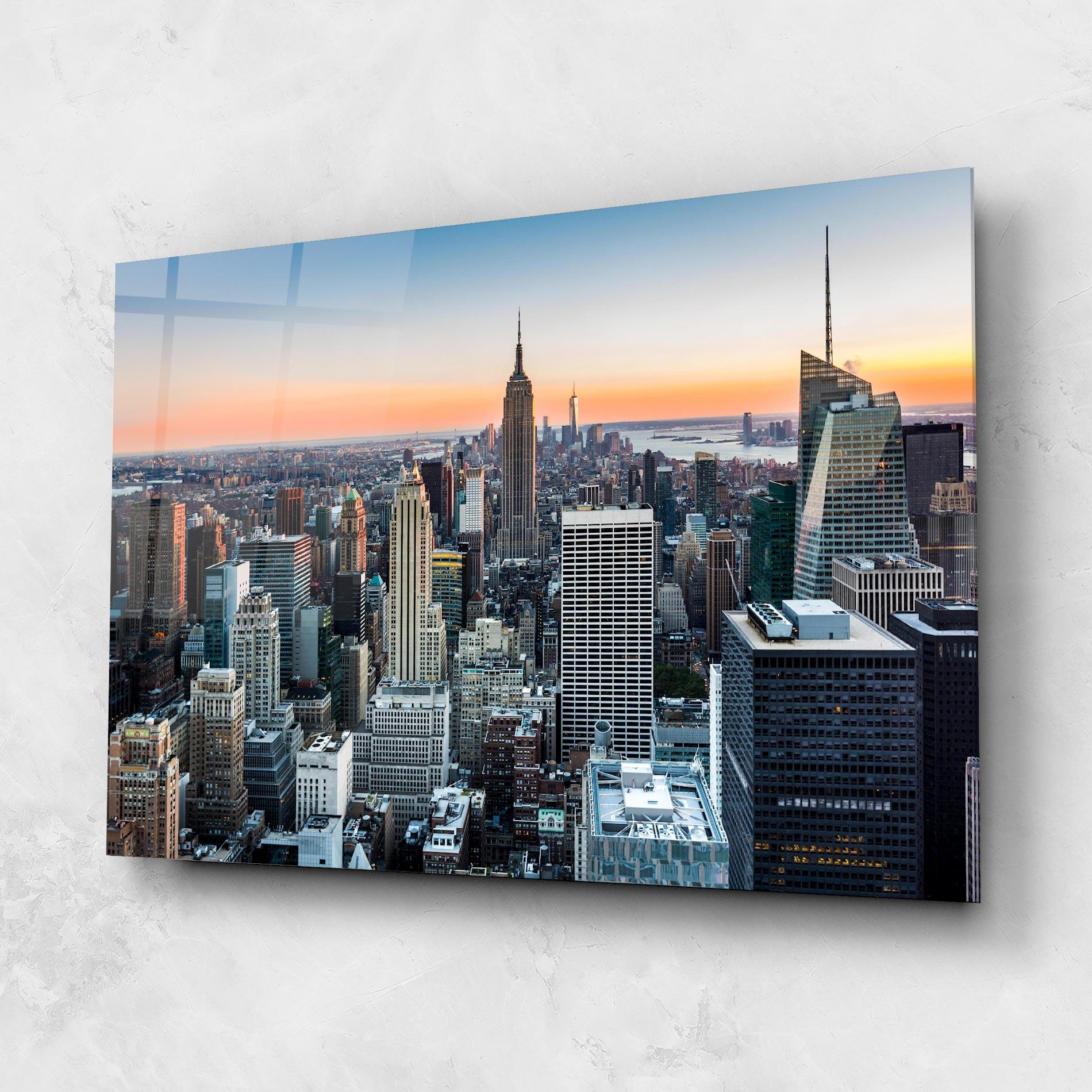 Tablou Sticla New York Skyline mockup 1