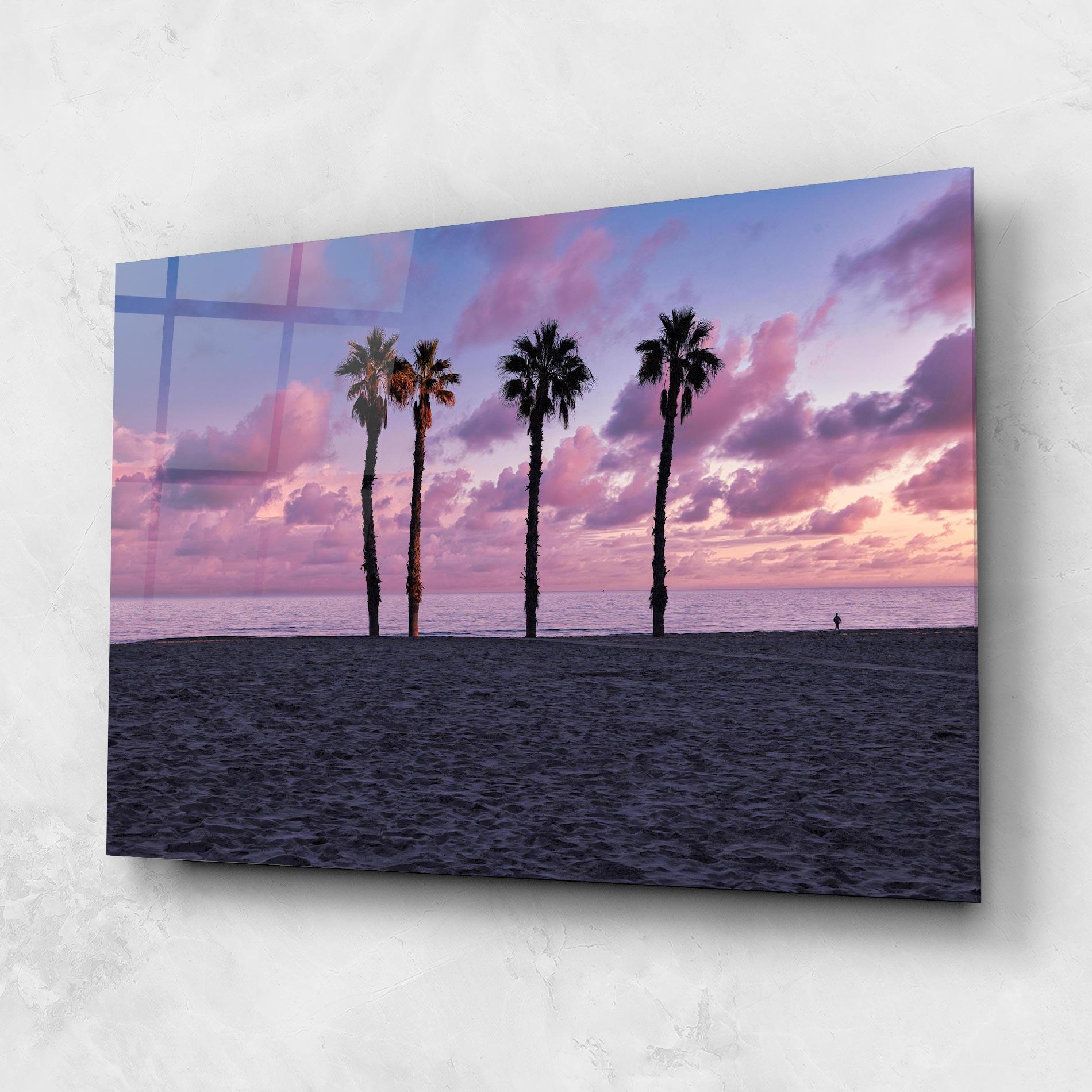 Tablou Sticla Palm Trees Beach mockup 1