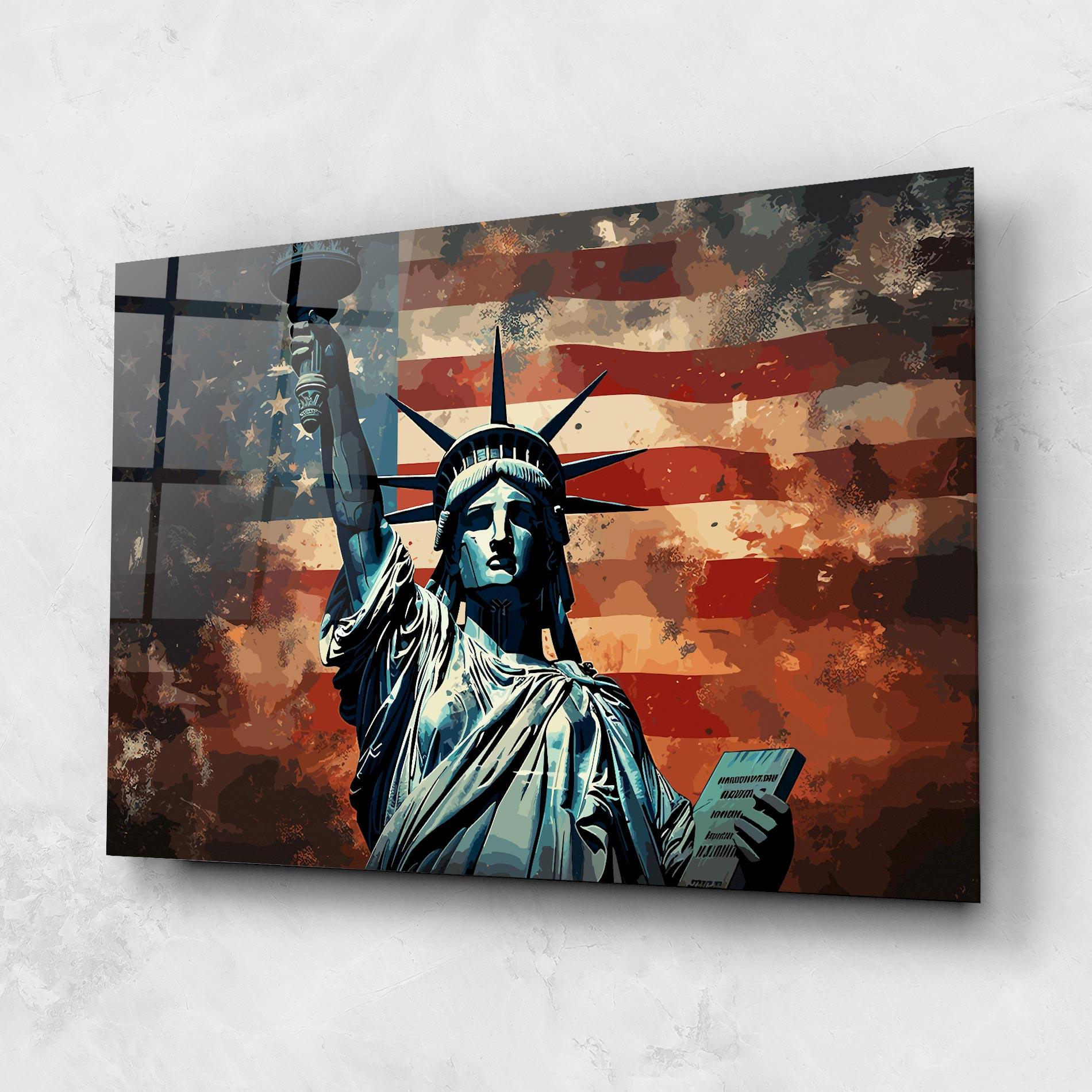 Tablou Sticla United States Art mockup 1