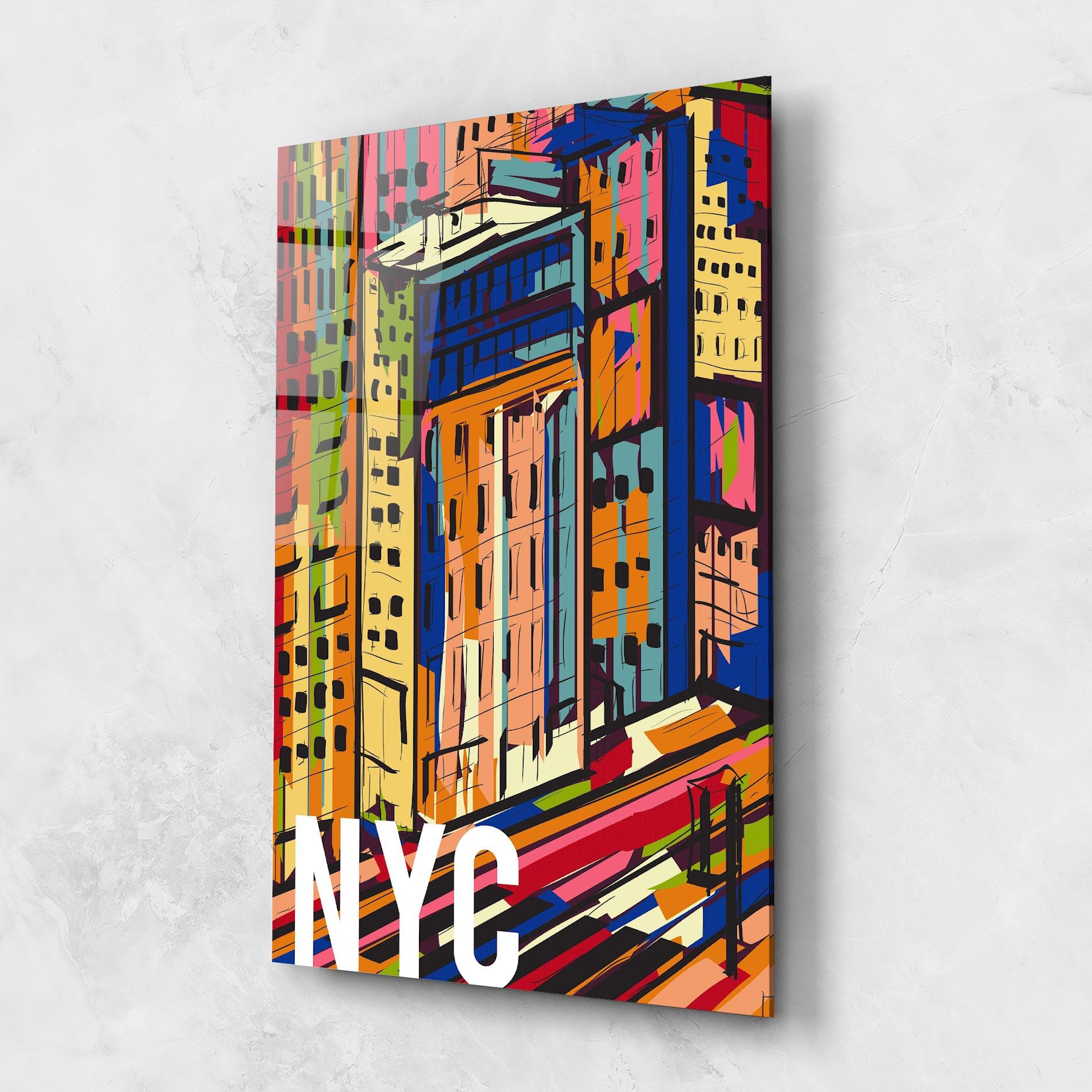 Tablou Sticla New York City Art mockup 1
