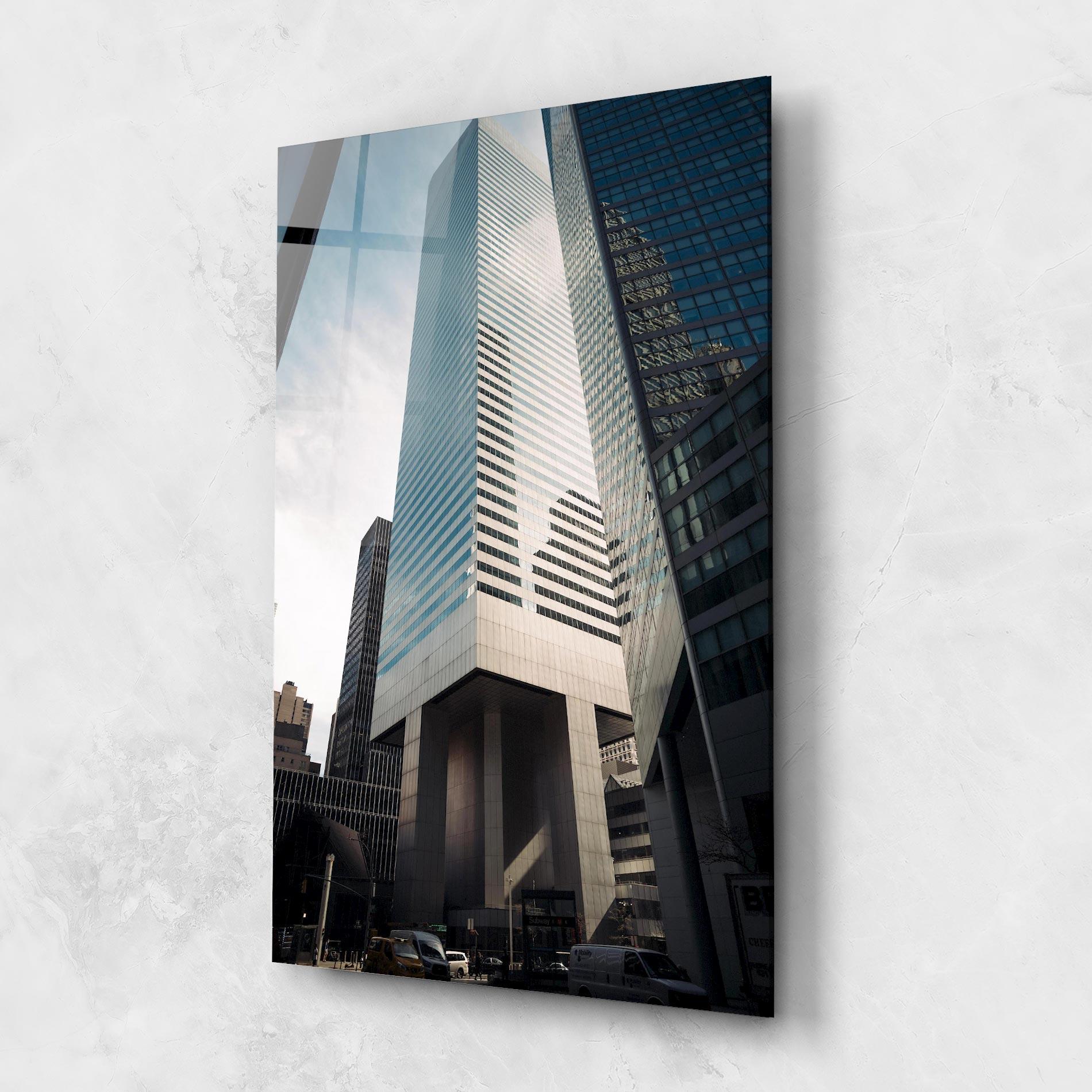 Tablou Sticla Skyline Building mockup 1