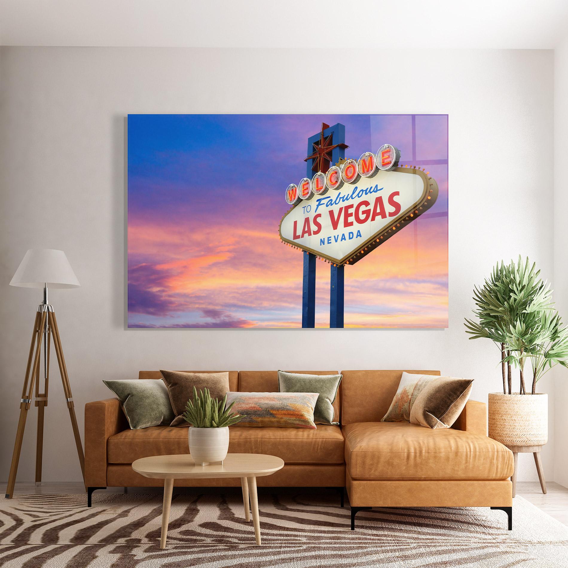 Tablou Sticla Las Vegas Sign mockup 7