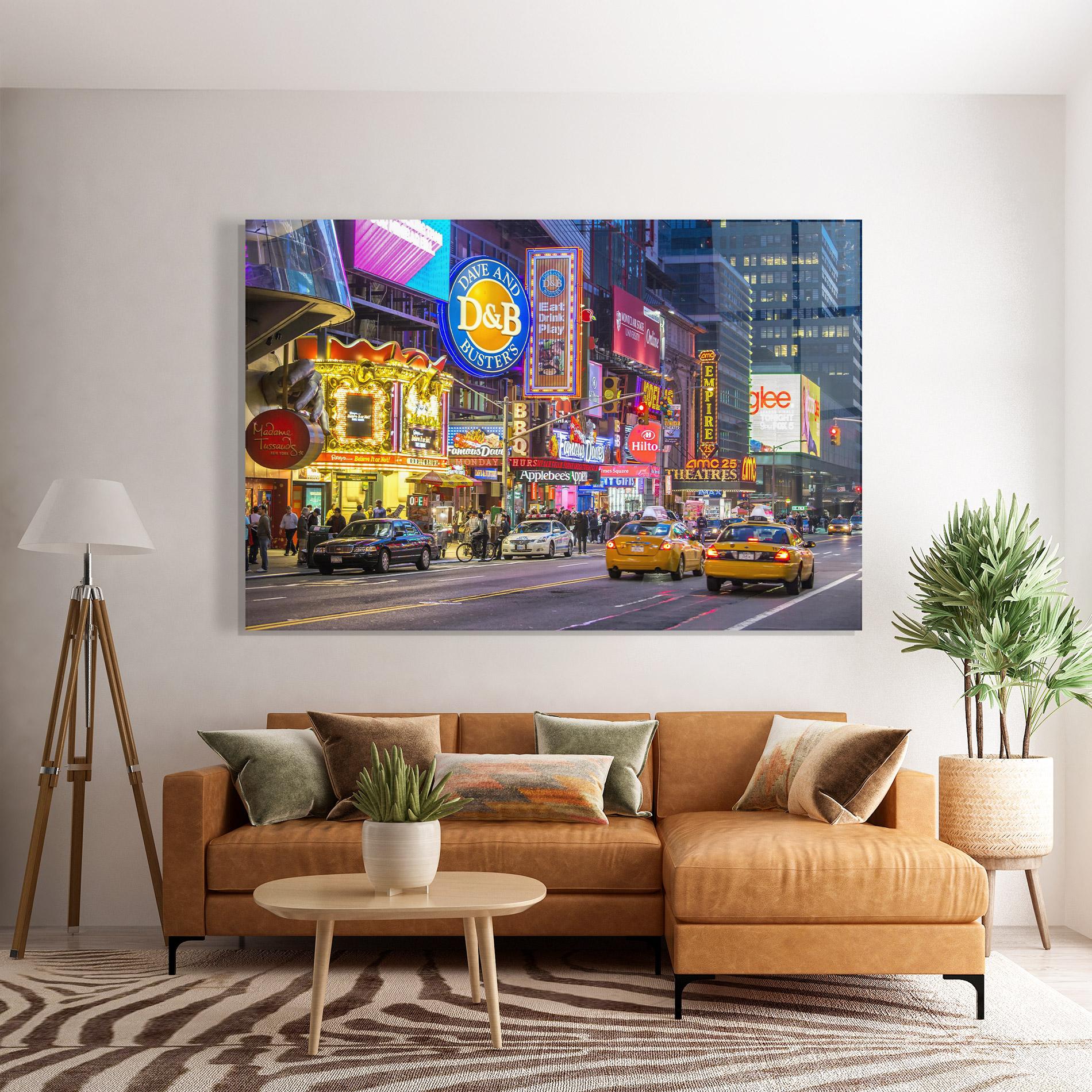 Tablou Sticla New York Lights mockup 7