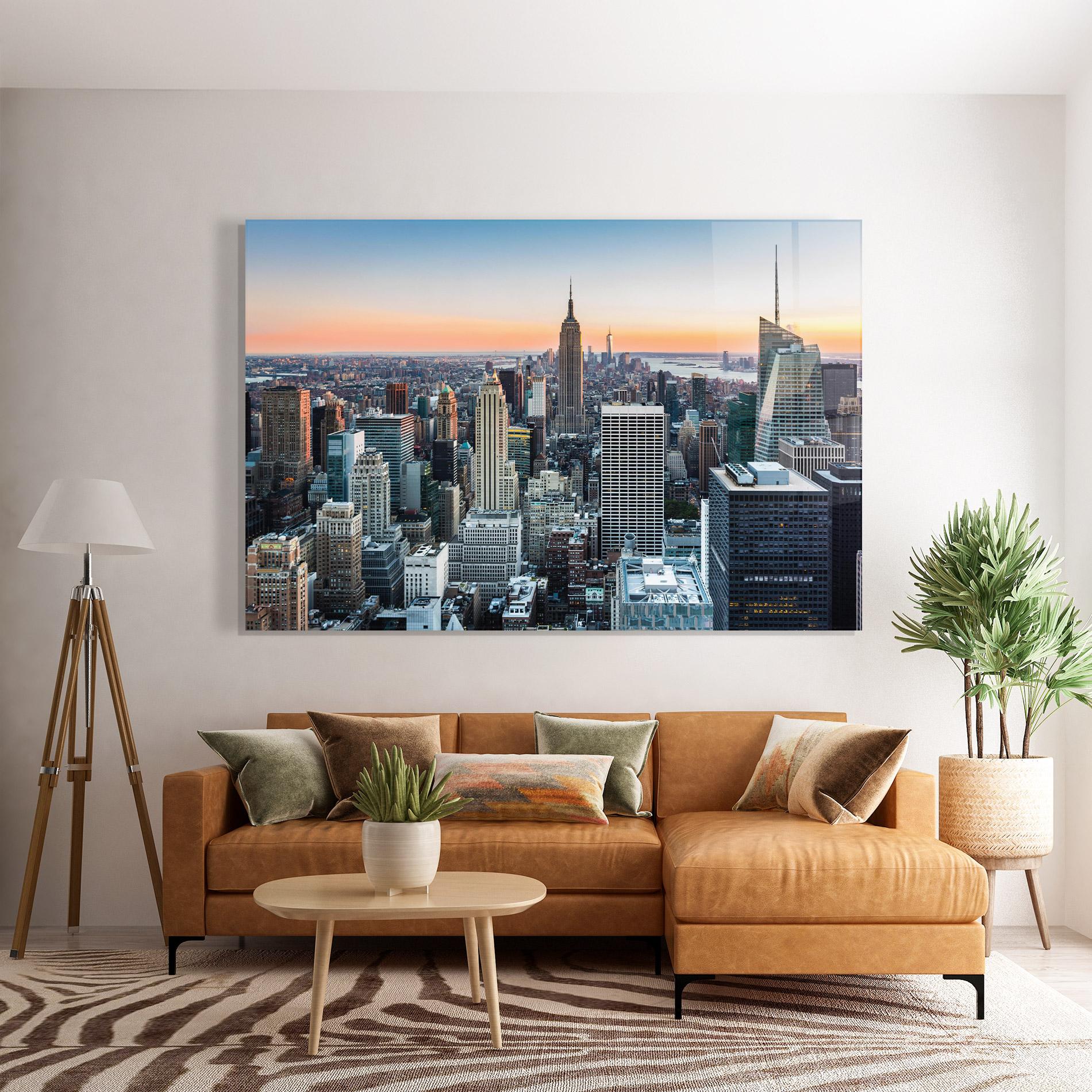 Tablou Sticla New York Skyline mockup 7