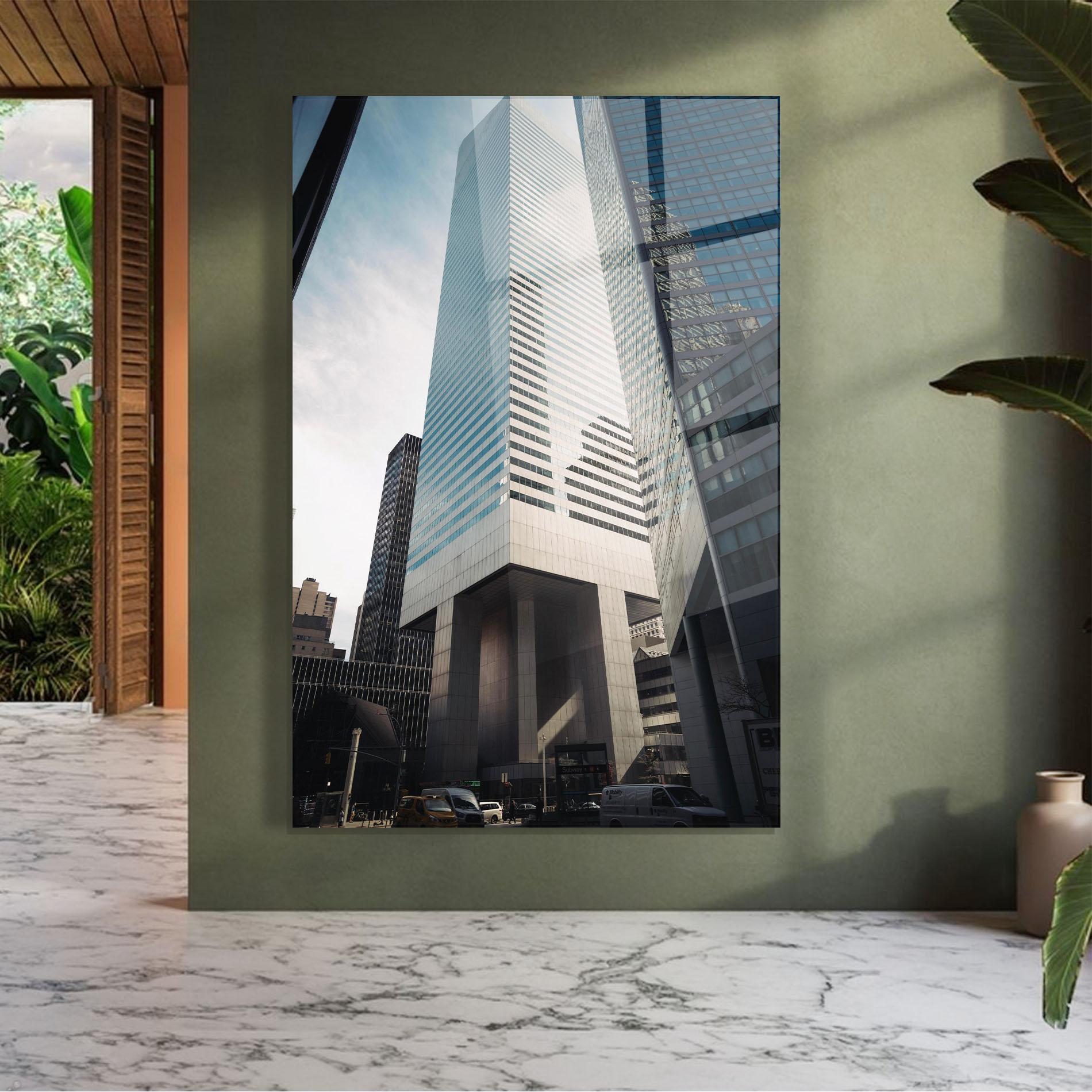 Tablou Sticla Skyline Building mockup 7