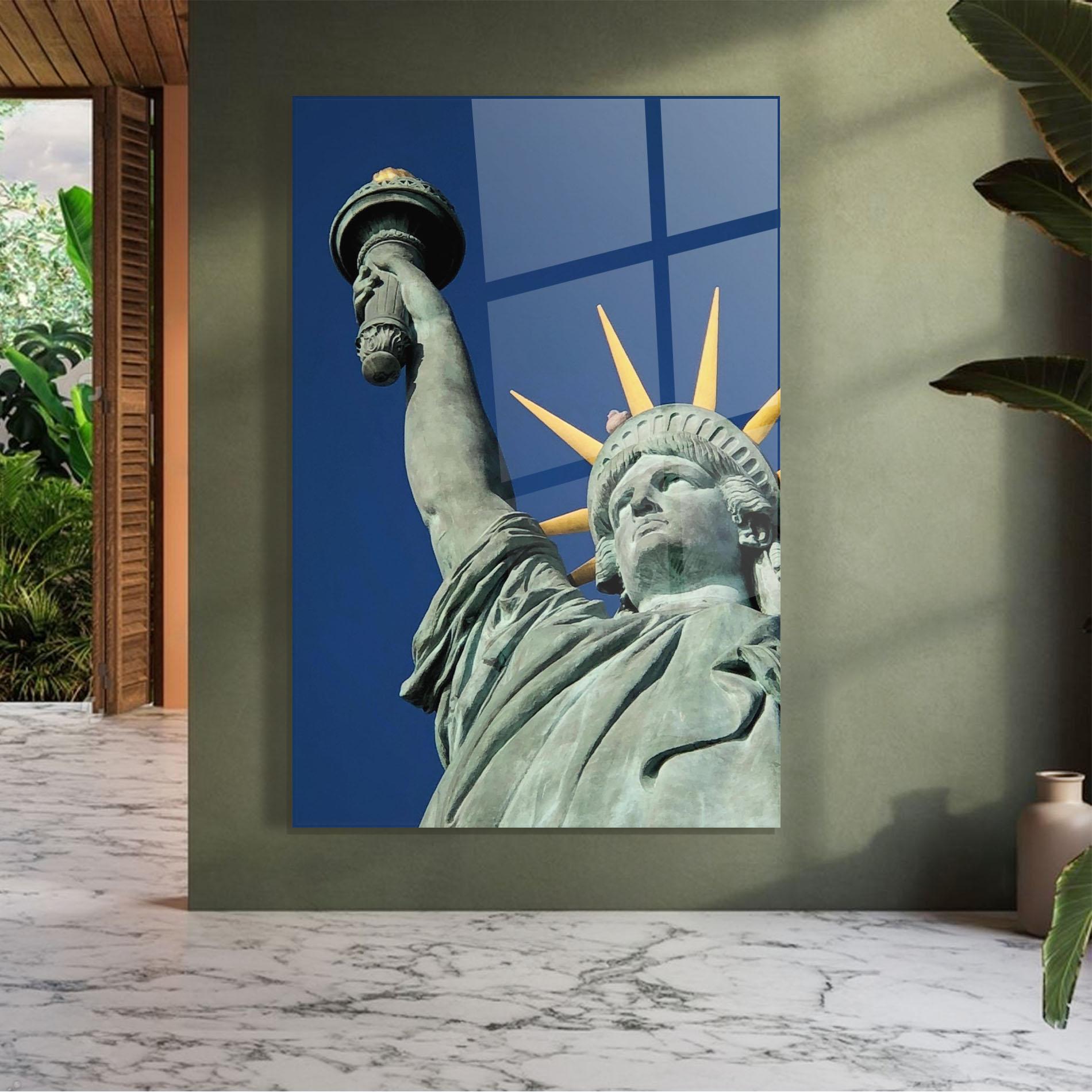 Tablou Sticla Statue Of Liberty mockup 7