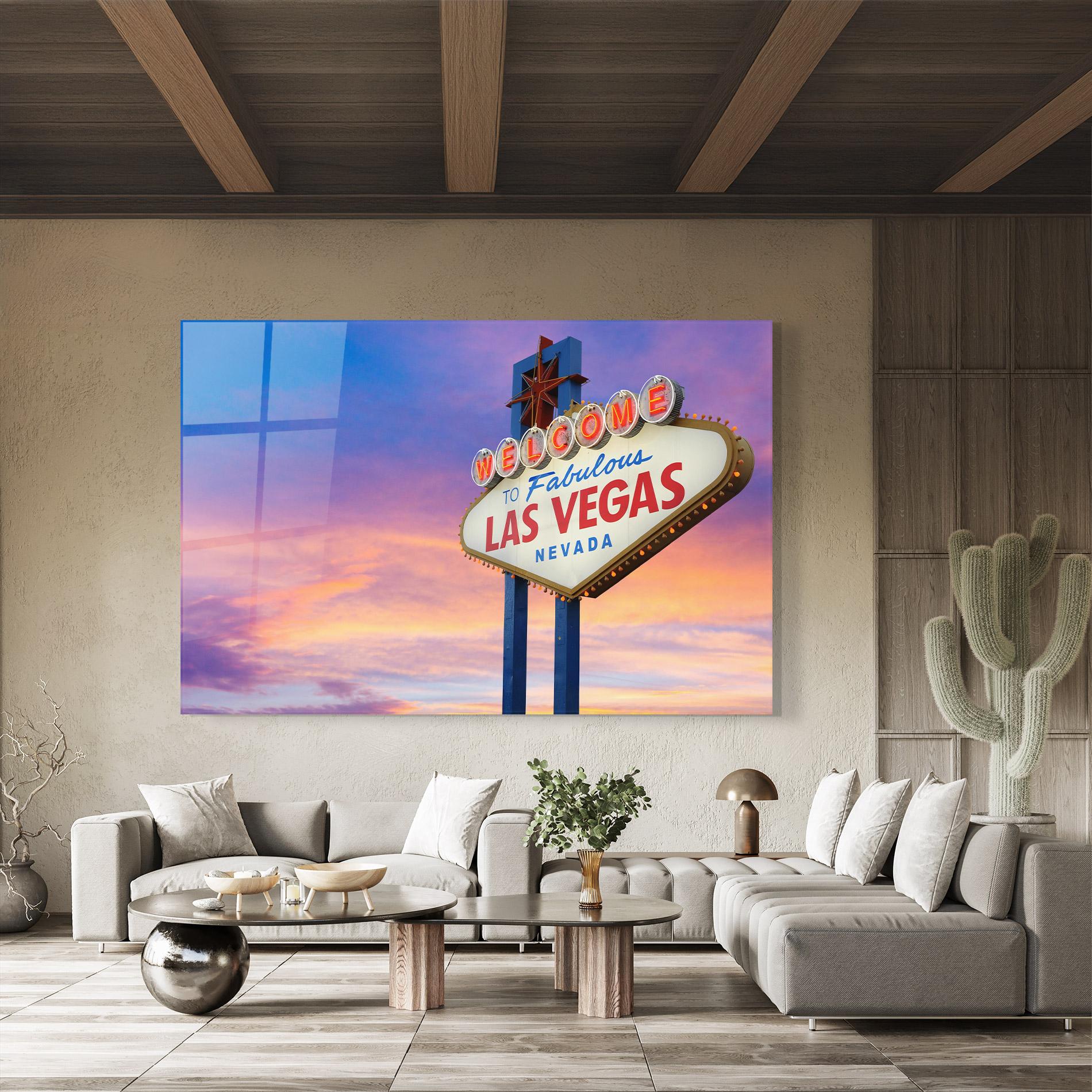 Tablou Sticla Las Vegas Sign mockup 8