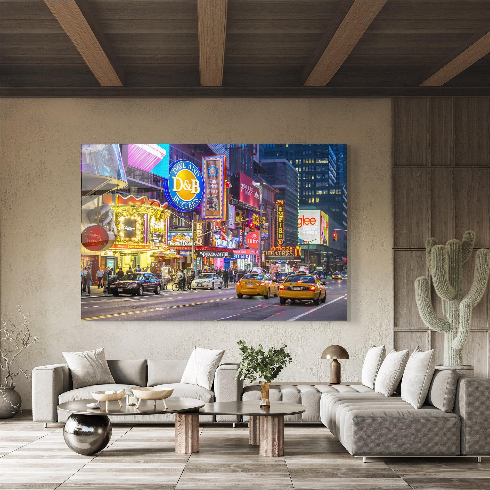 Tablou Sticla New York Lights mockup 8