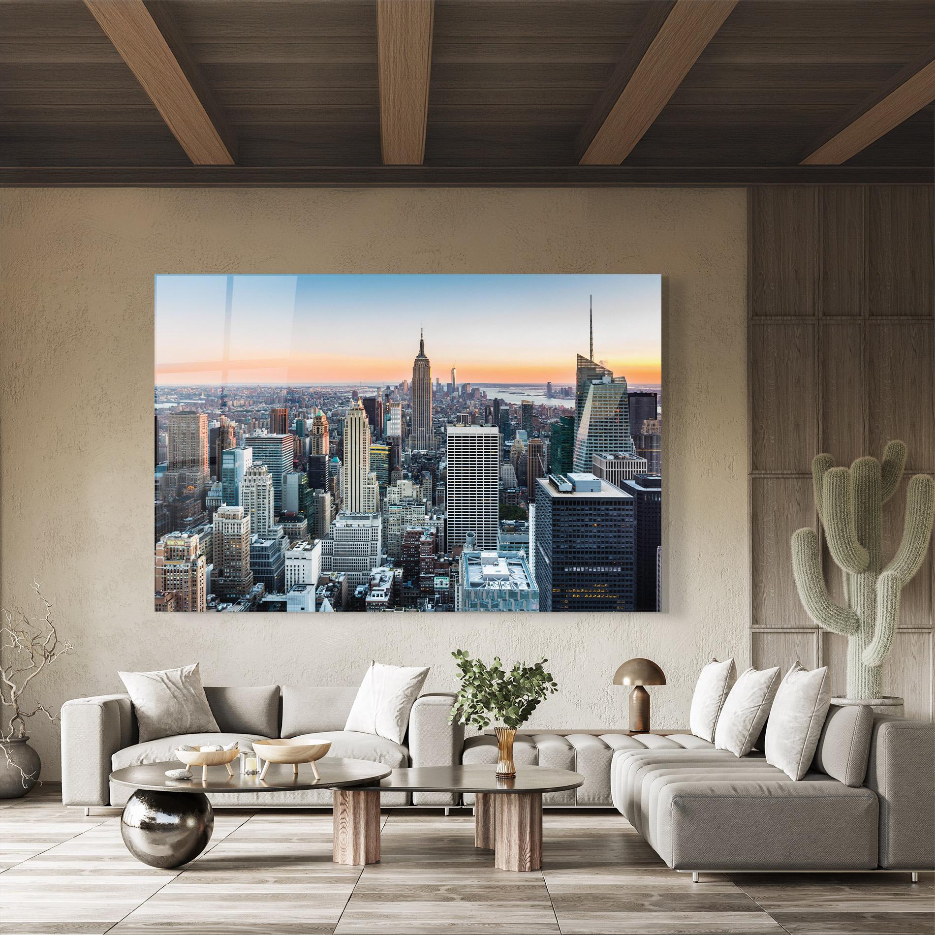 Tablou Sticla New York Skyline mockup 8