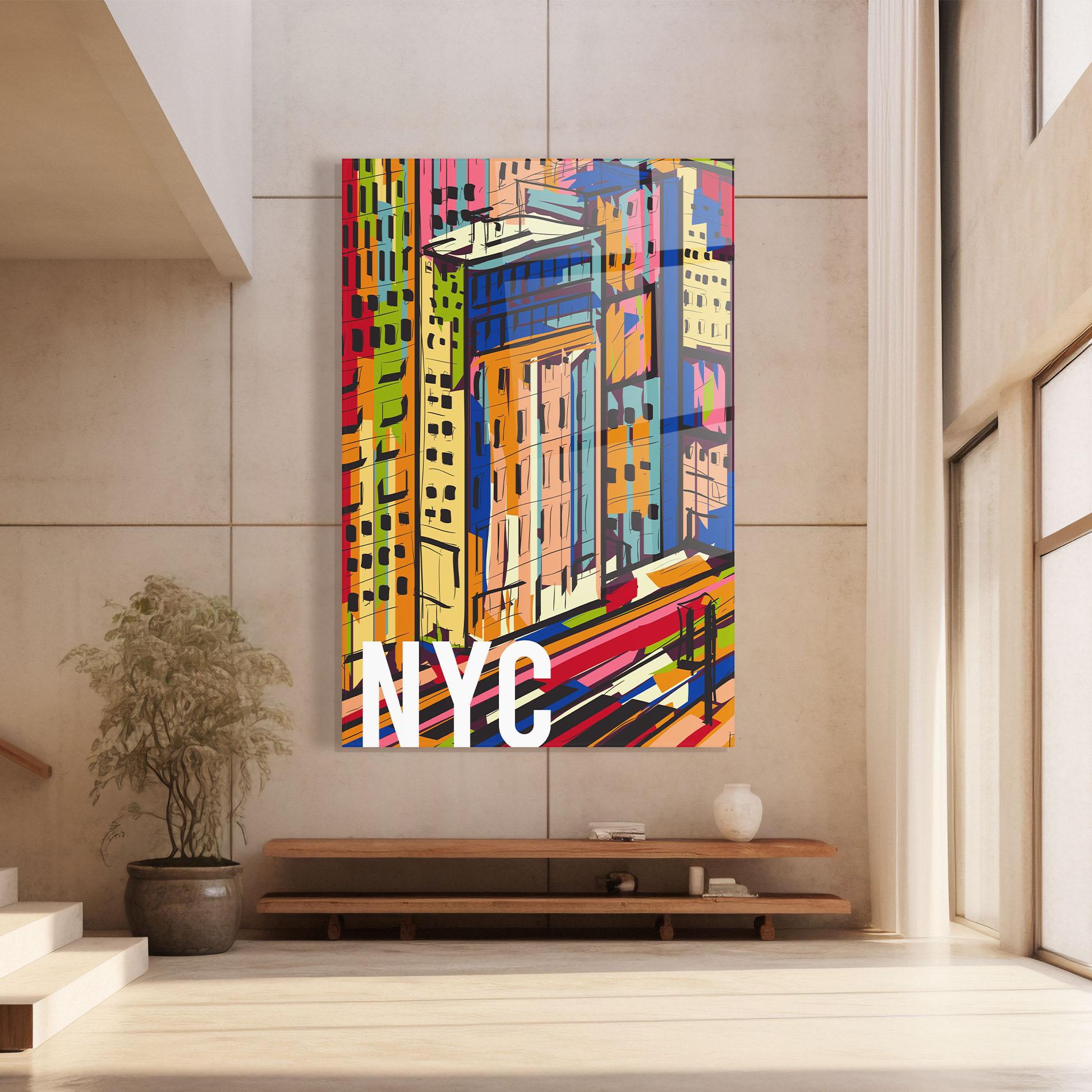 Tablou Sticla New York City Art mockup 8