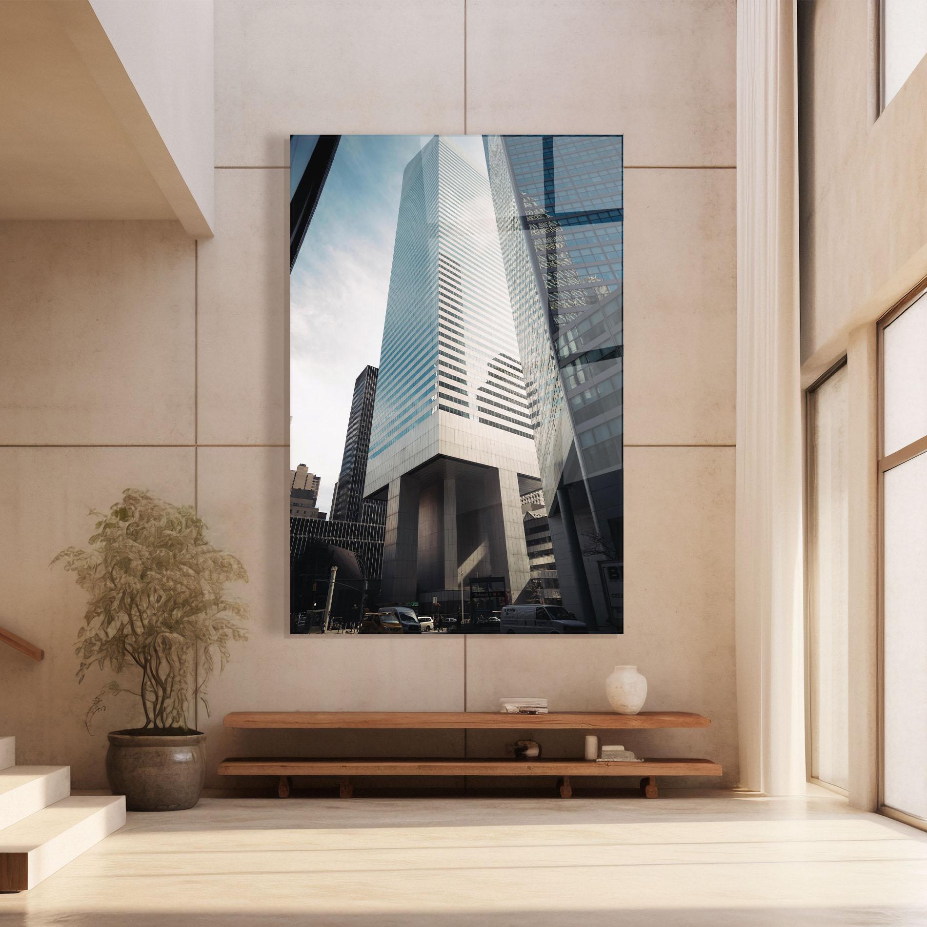 Tablou Sticla Skyline Building mockup 8
