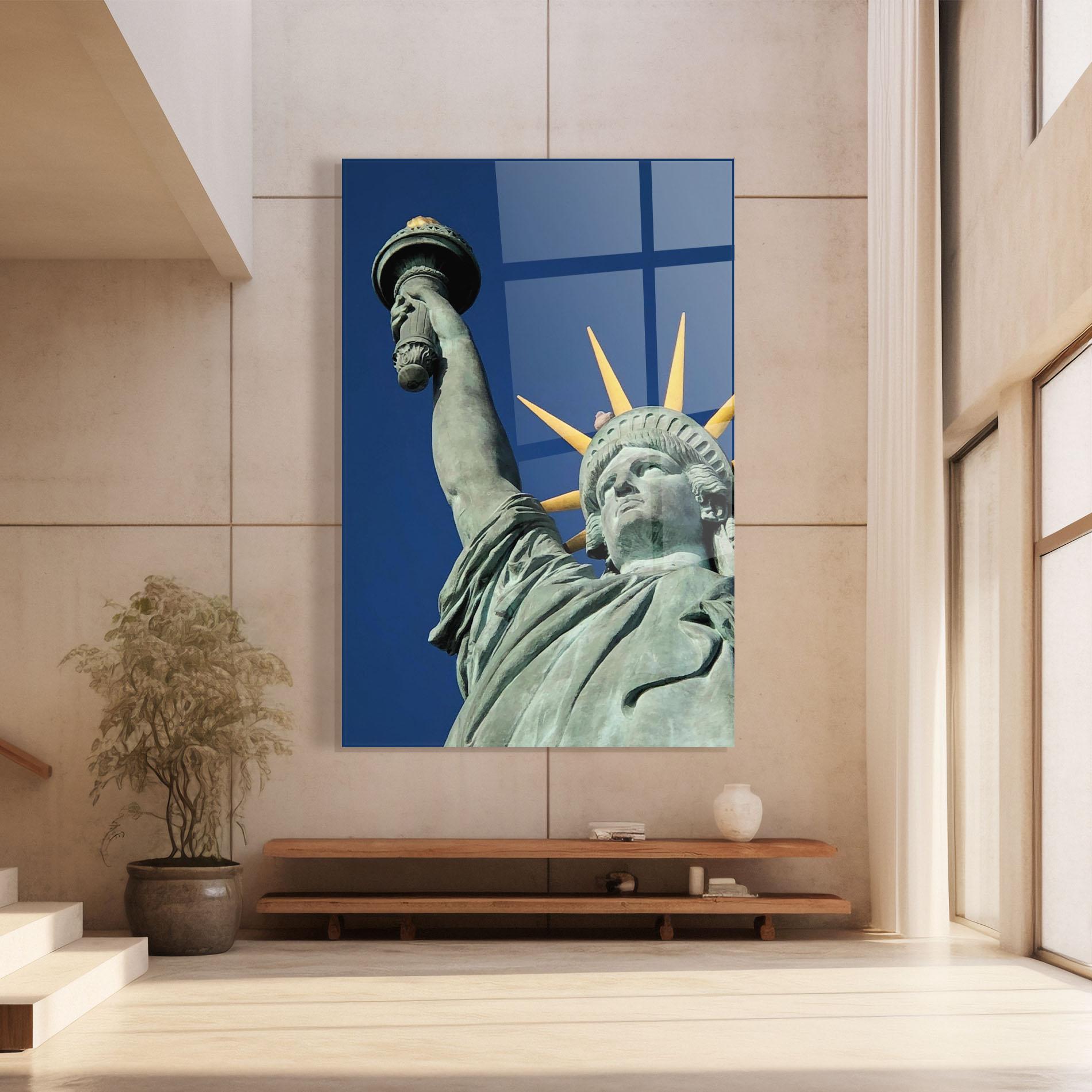 Tablou Sticla Statue Of Liberty mockup 8