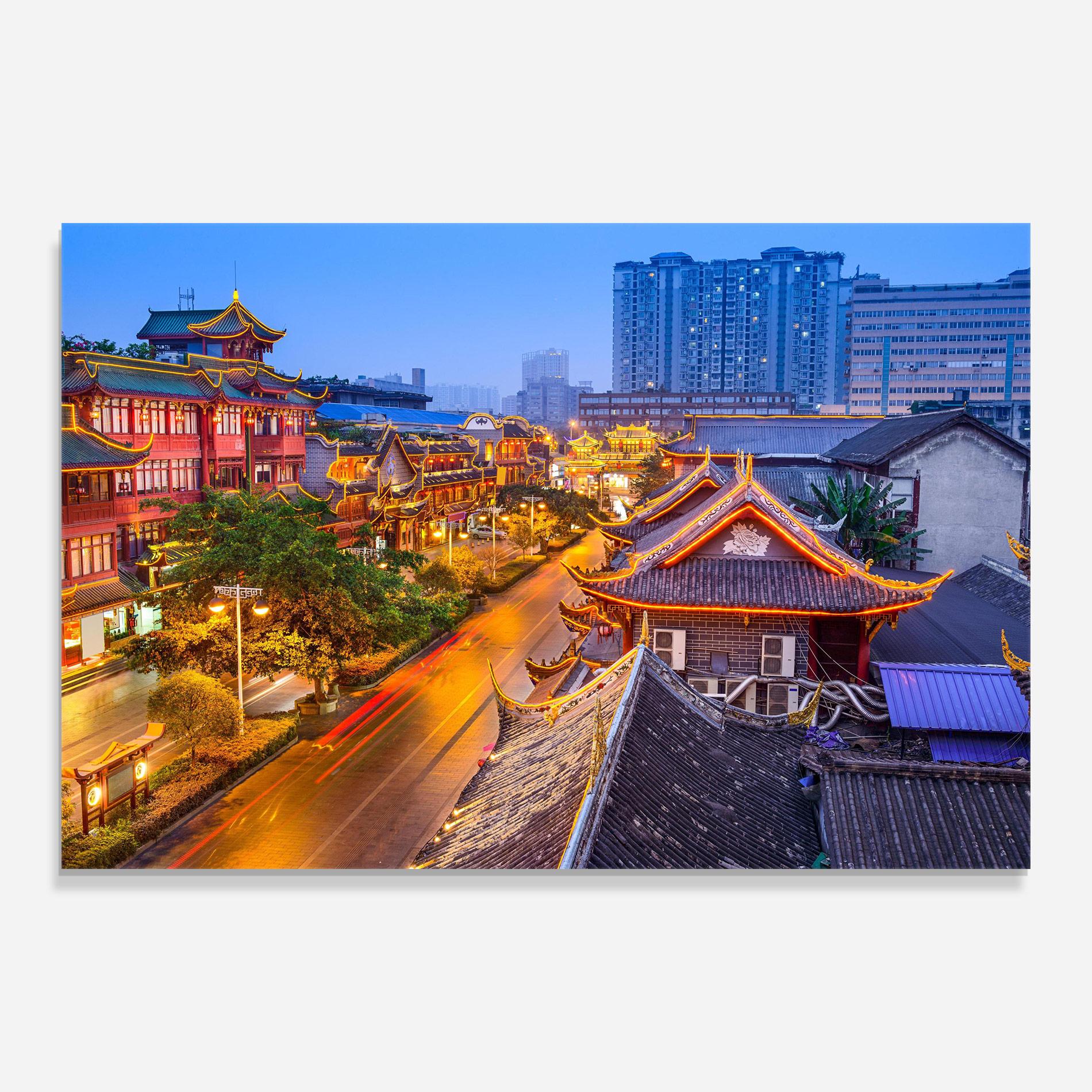 Tablou Sticla Chengdu China mockup 0