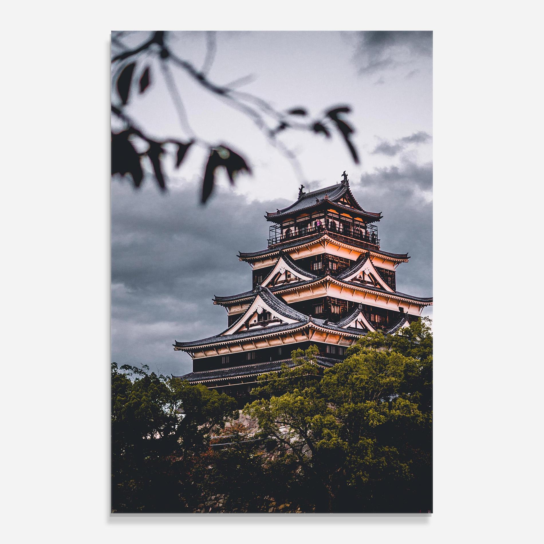 Tablou Sticla Hiroshima Castle mockup 0