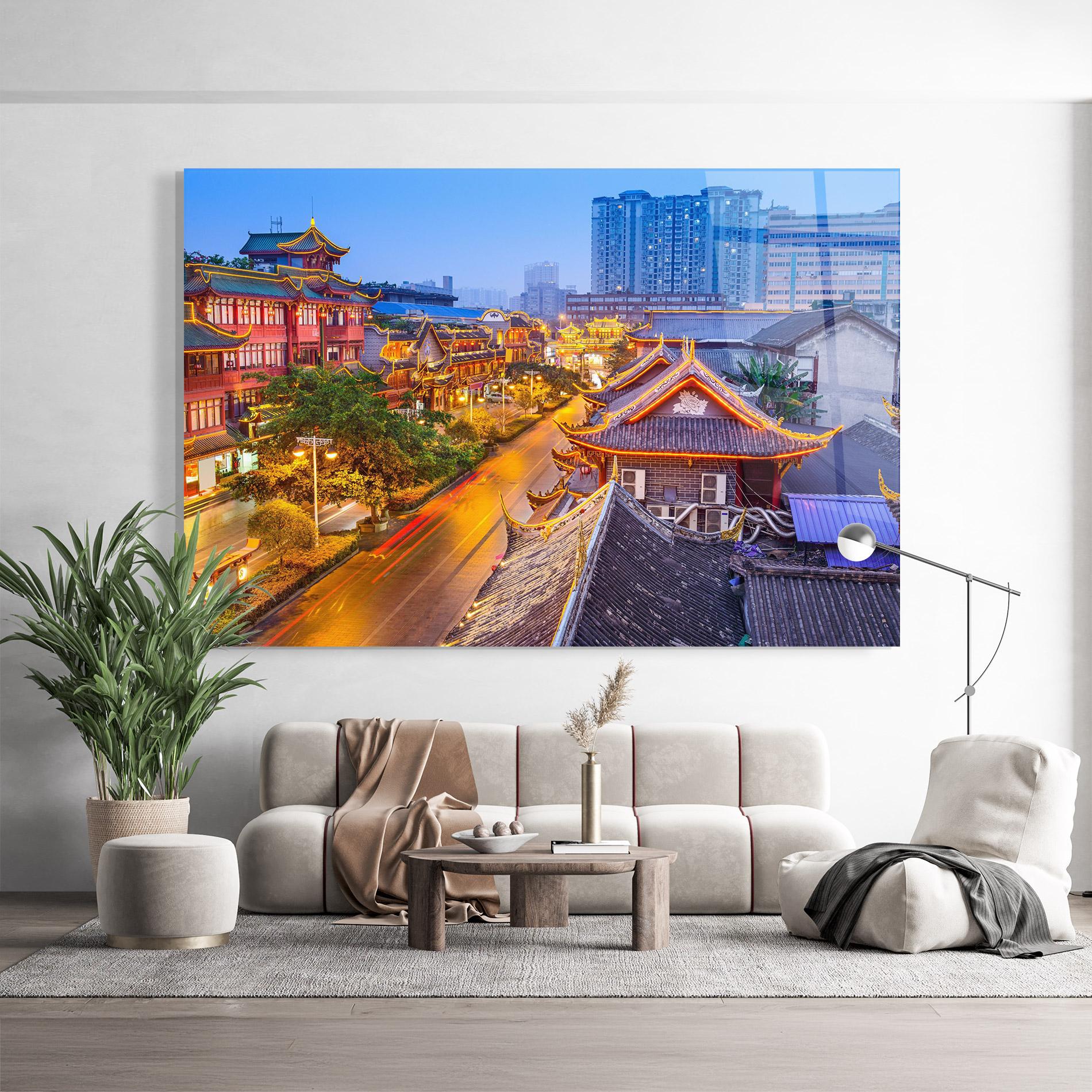 Tablou Sticla Chengdu China mockup 9