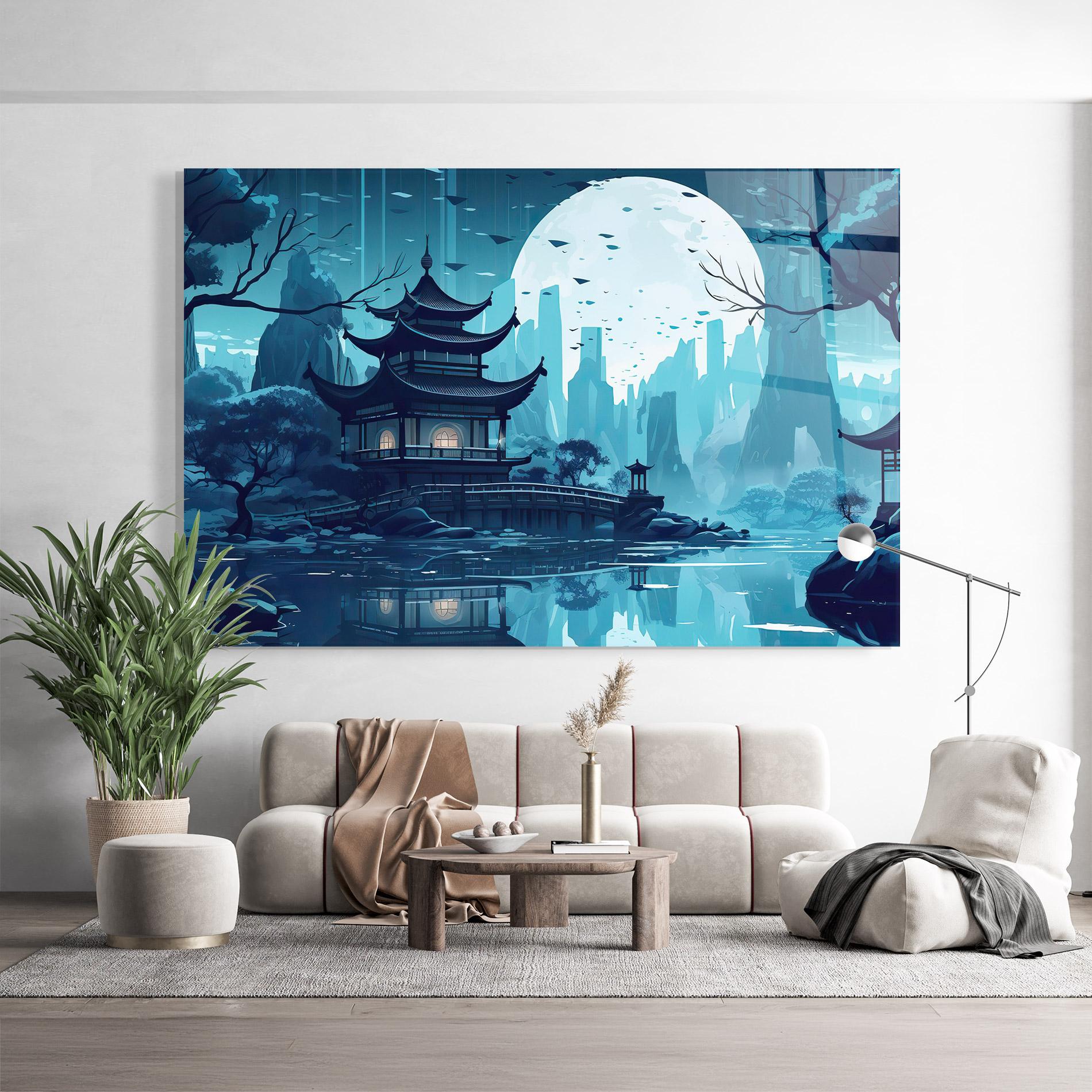 Tablou Sticla Chinese Cartoon mockup 9