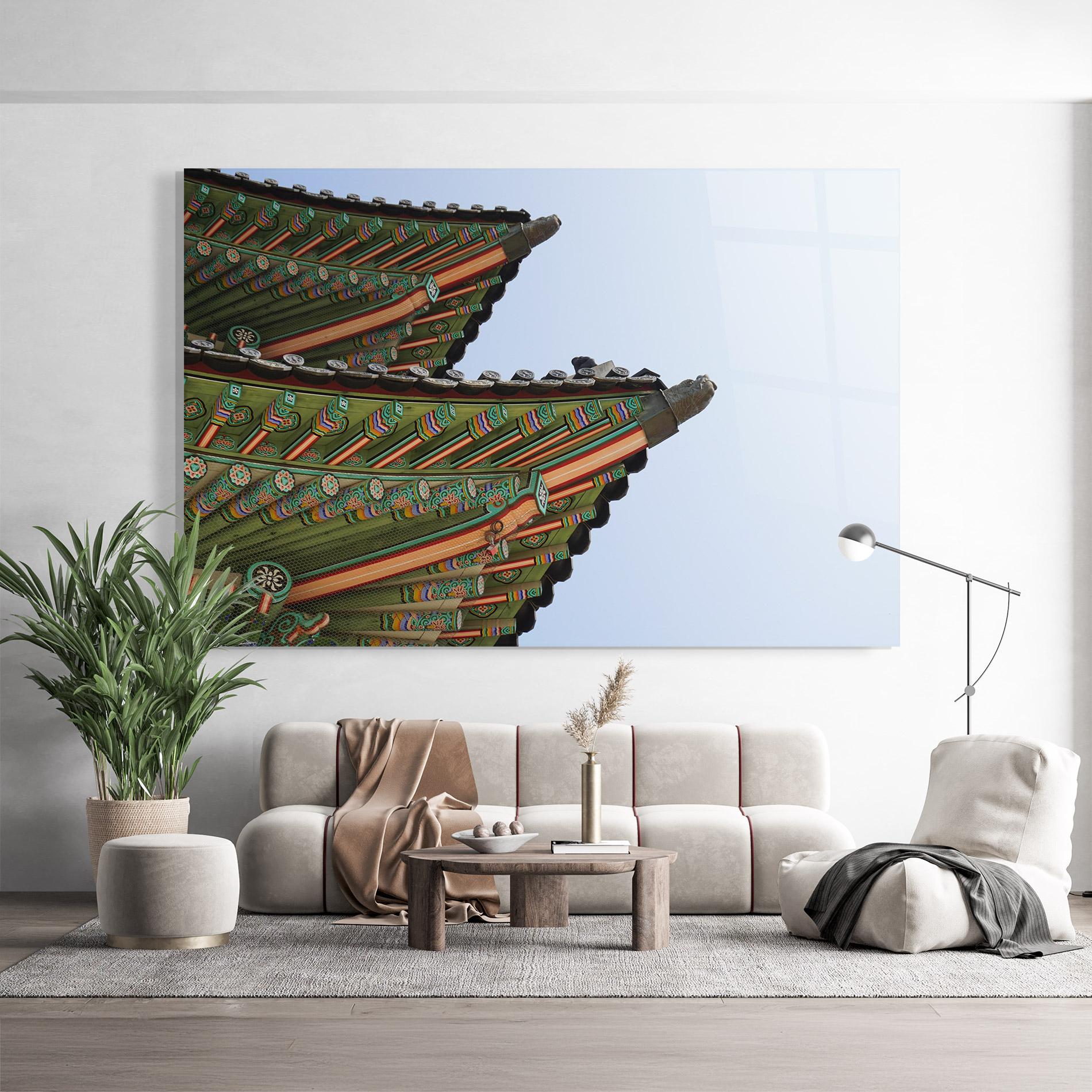 Tablou Sticla Gyeongbokgung View mockup 9