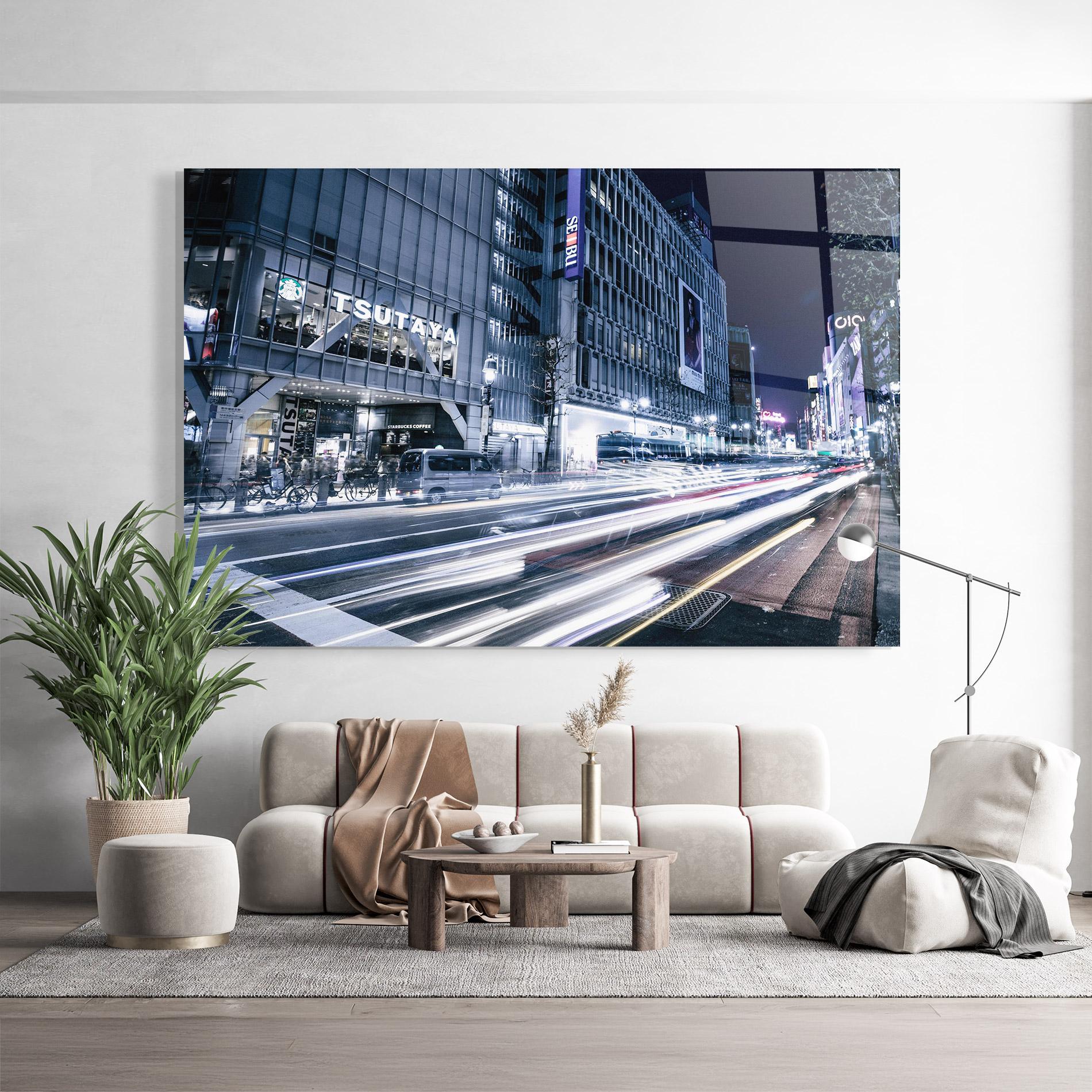 Tablou Sticla Road Traffic mockup 9