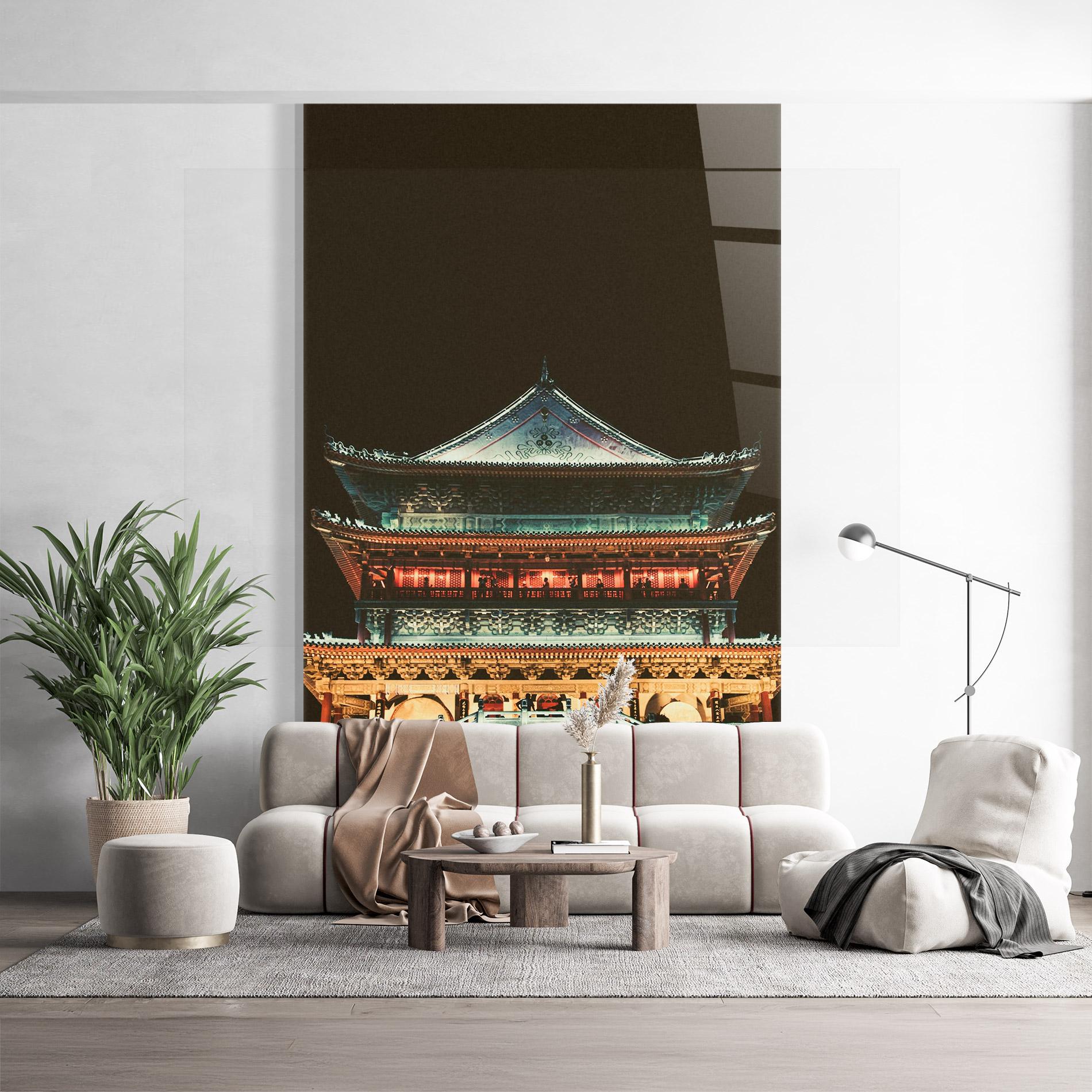 Tablou Sticla Temple Of Xi An mockup 9