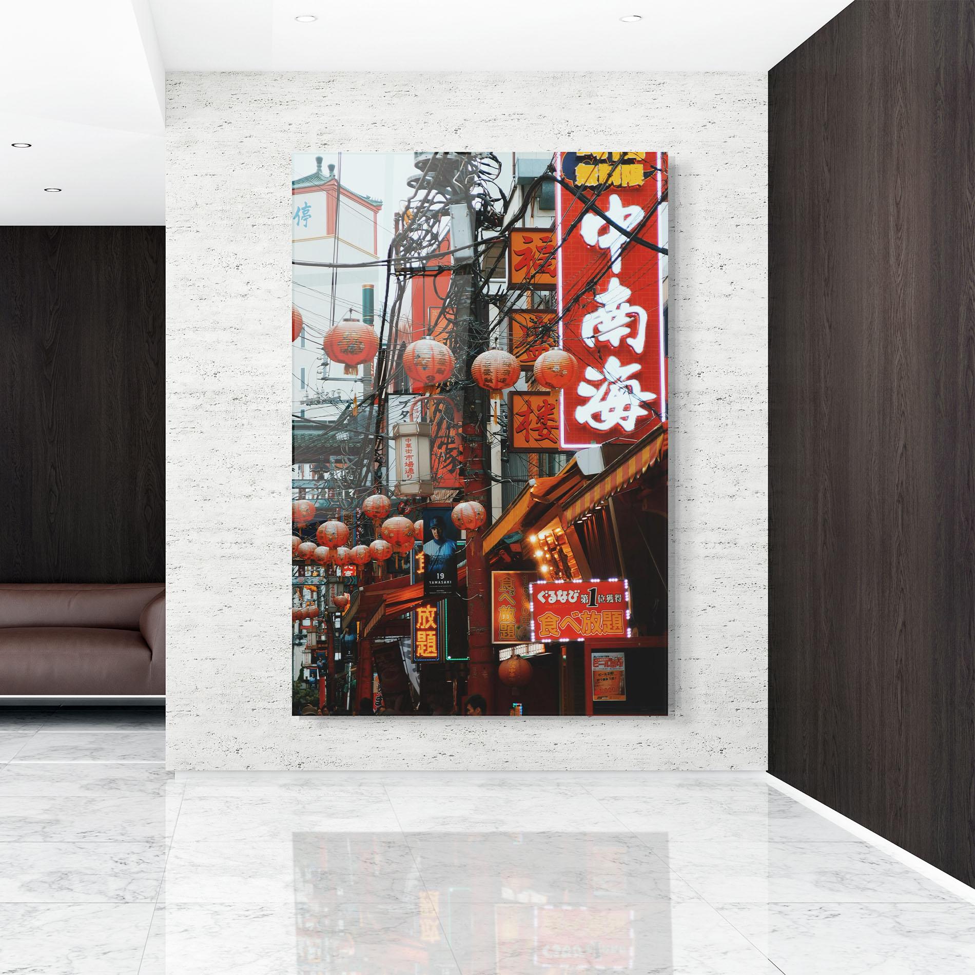 Tablou Sticla Chinatown mockup 9