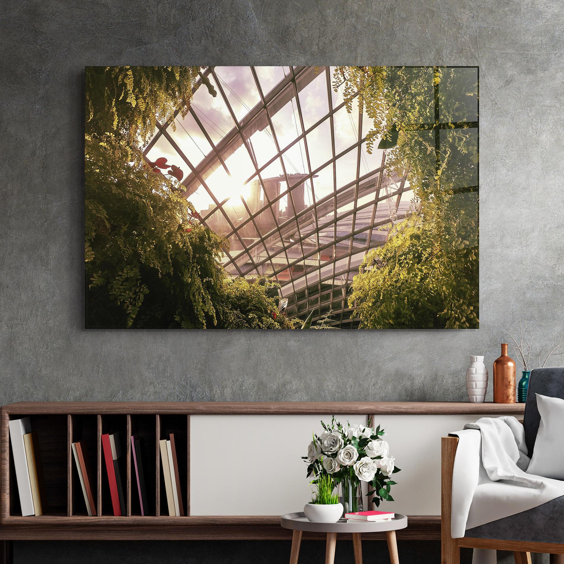 Tablou Sticla Cloud Forest mockup 2