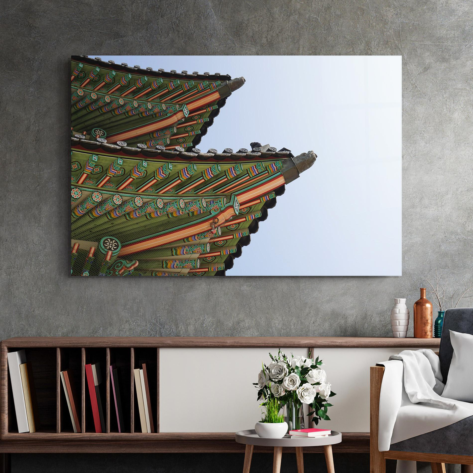 Tablou Sticla Gyeongbokgung View mockup 2
