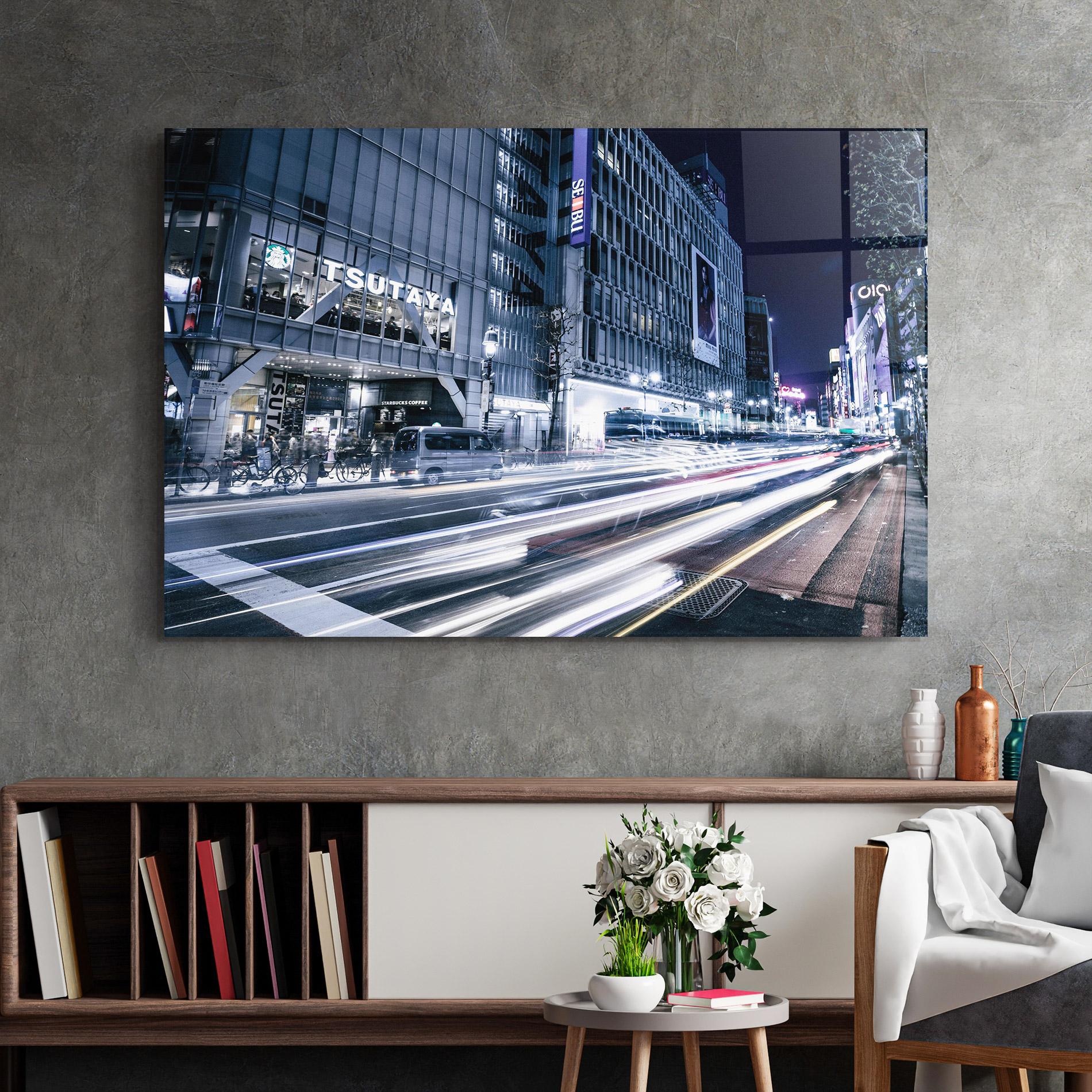 Tablou Sticla Road Traffic mockup 2