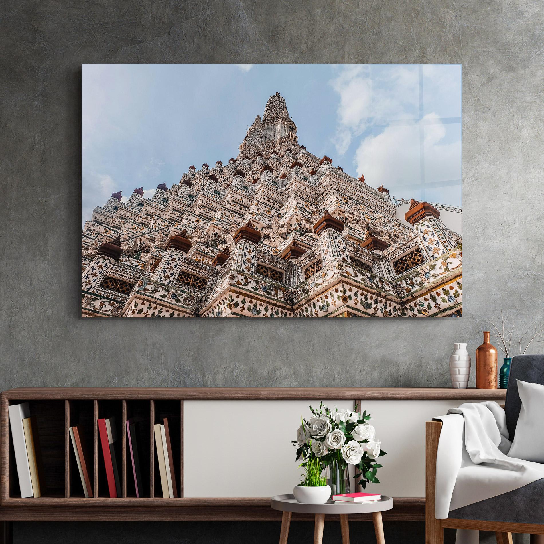 Tablou Sticla Temple Of Dawn mockup 2