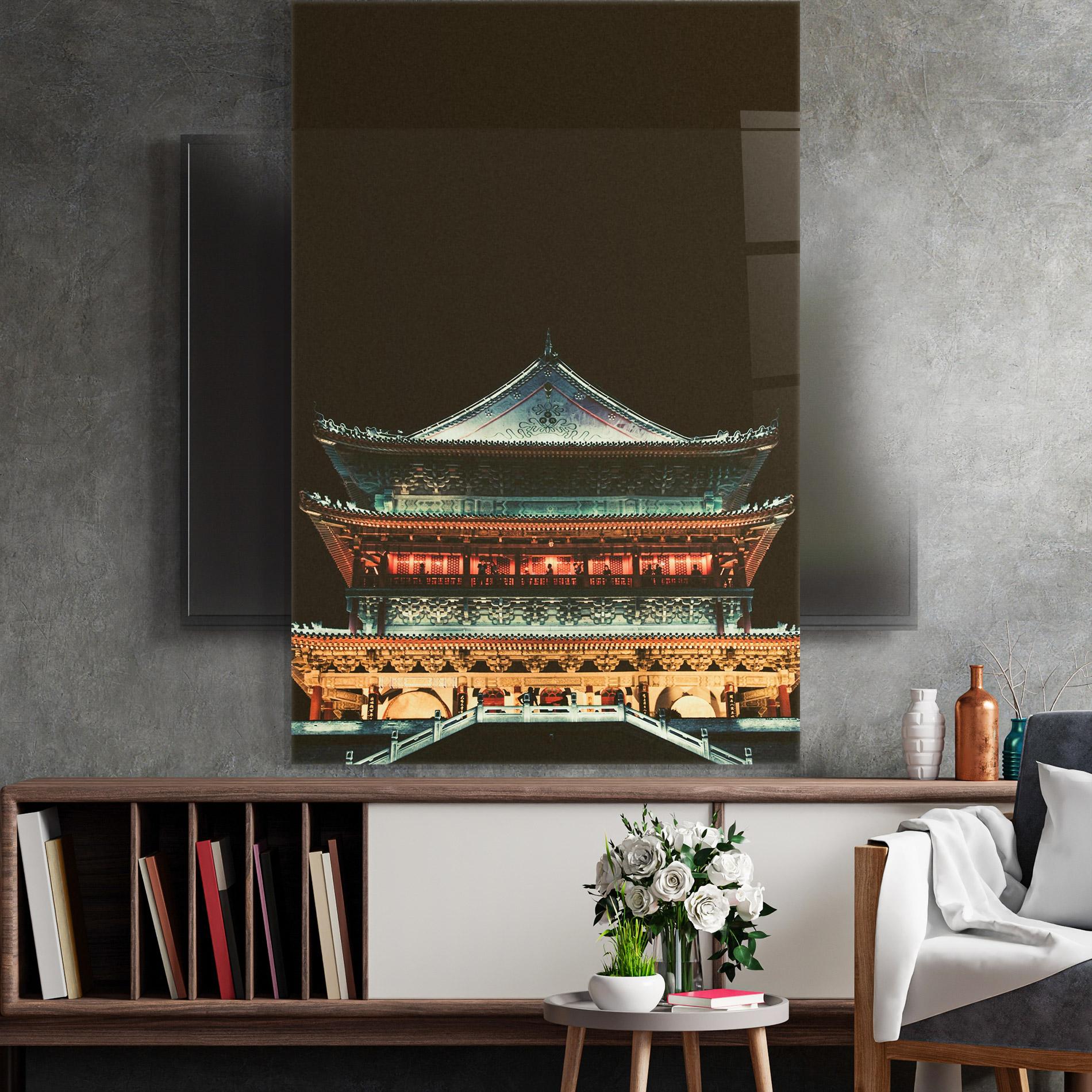 Tablou Sticla Temple Of Xi An mockup 2