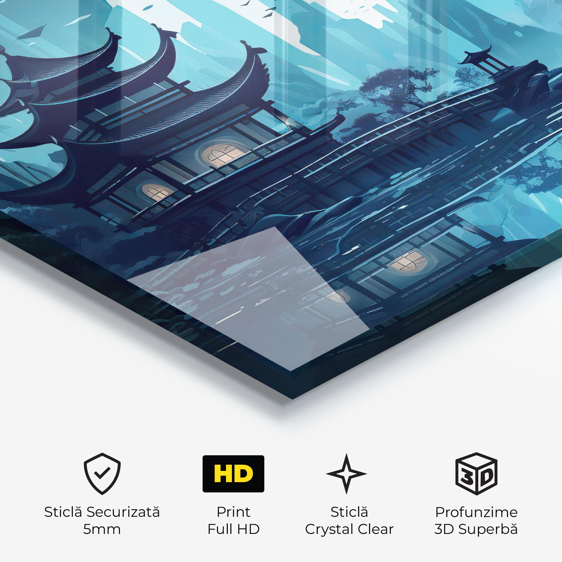 Tablou Sticla Chinese Cartoon mockup 3