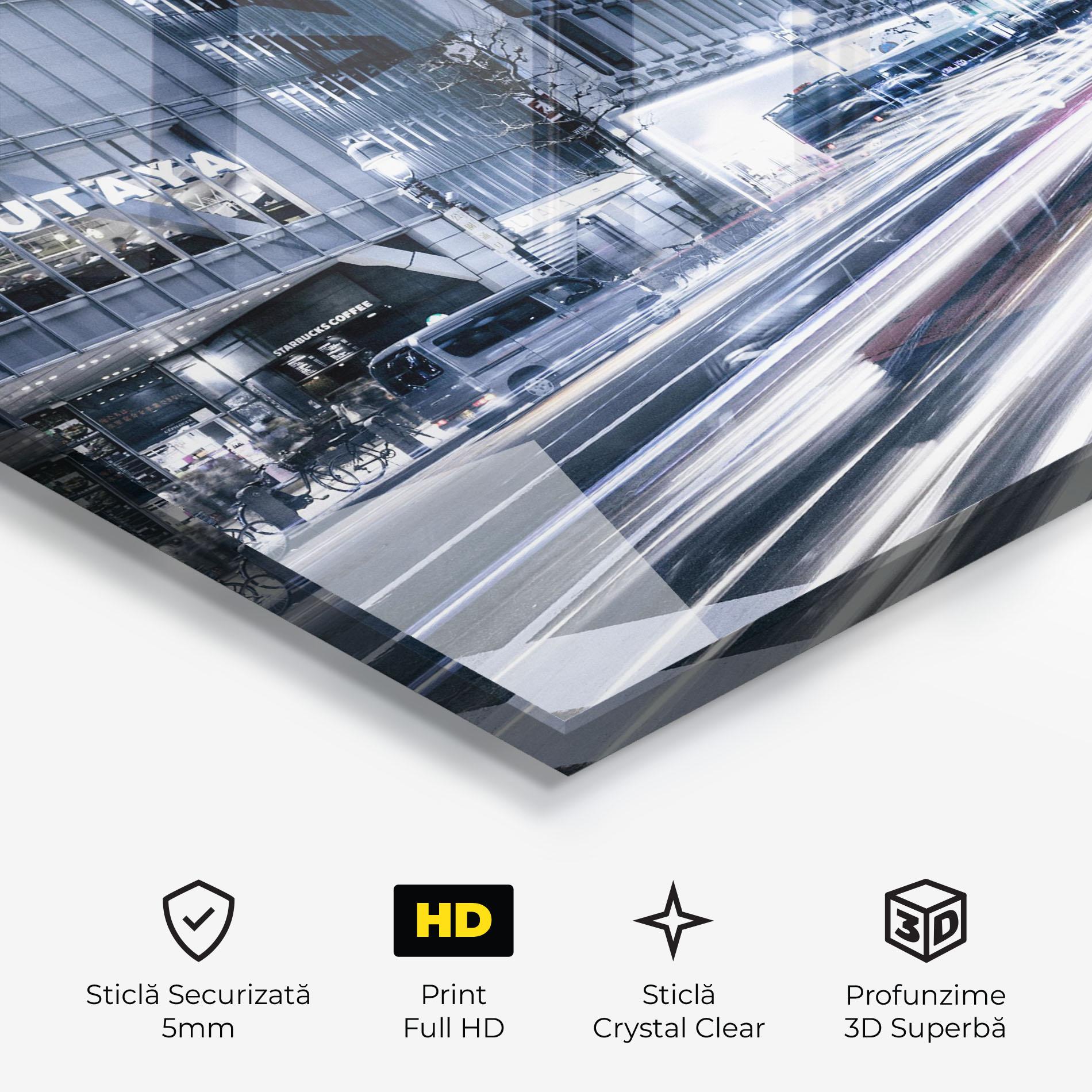 Tablou Sticla Road Traffic mockup 3