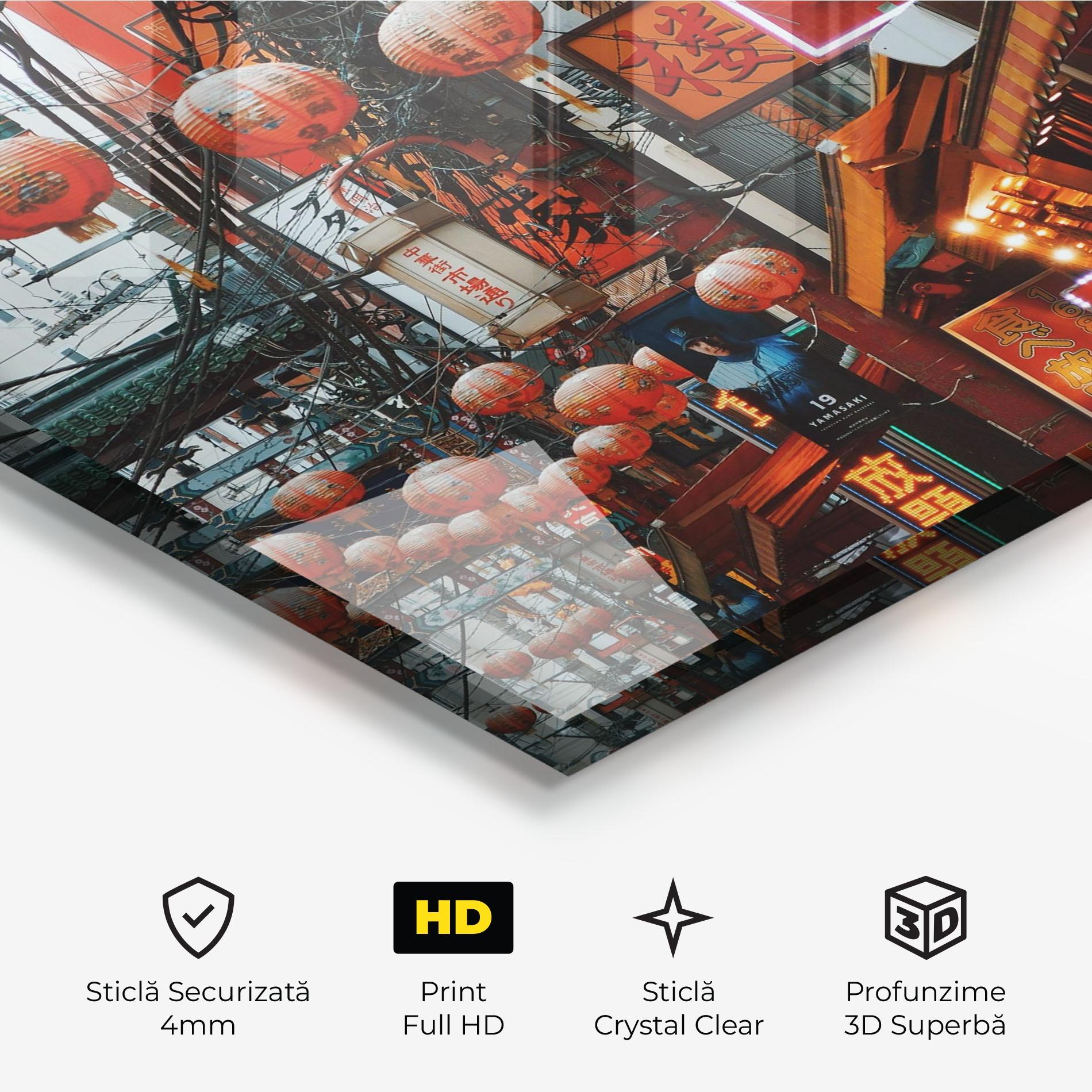 Tablou Sticla Chinatown mockup 3