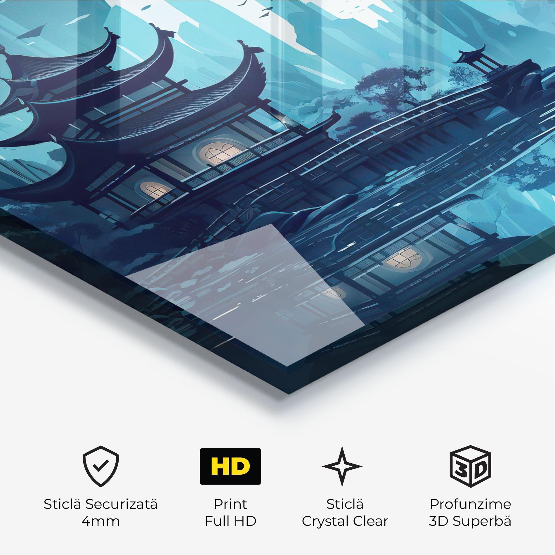 Tablou Sticla Chinese Cartoon mockup 3