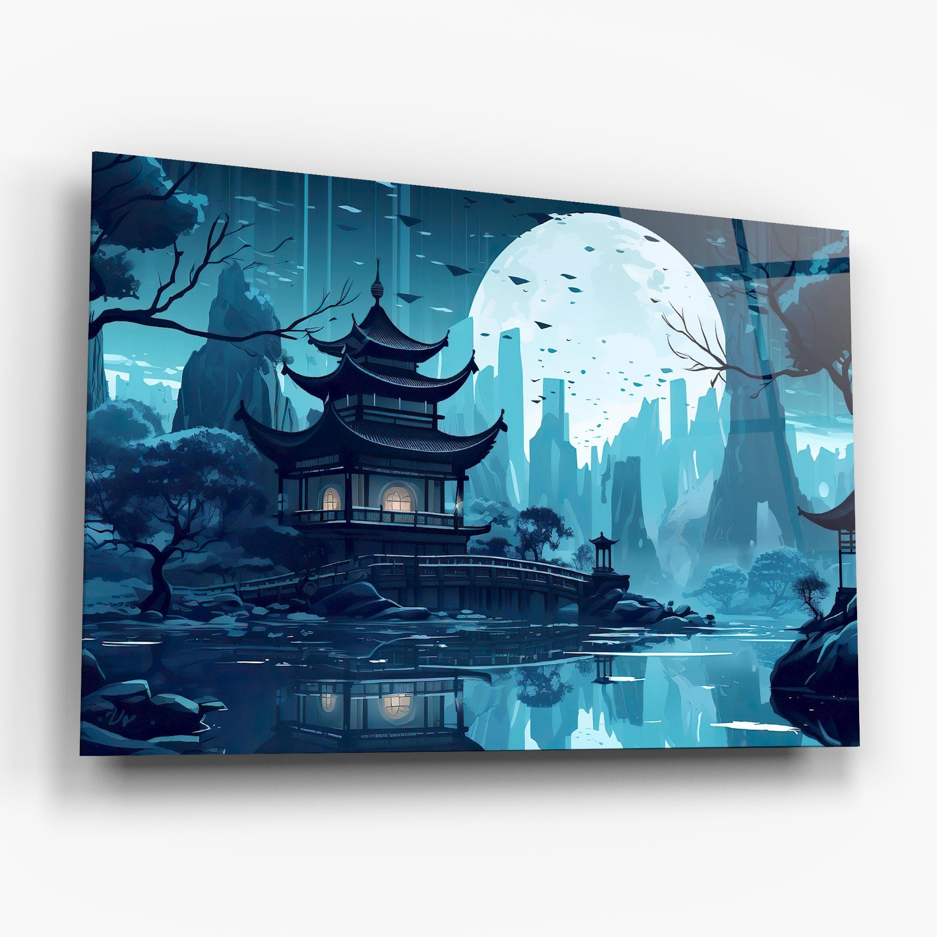 Tablou Sticla Chinese Cartoon mockup 6