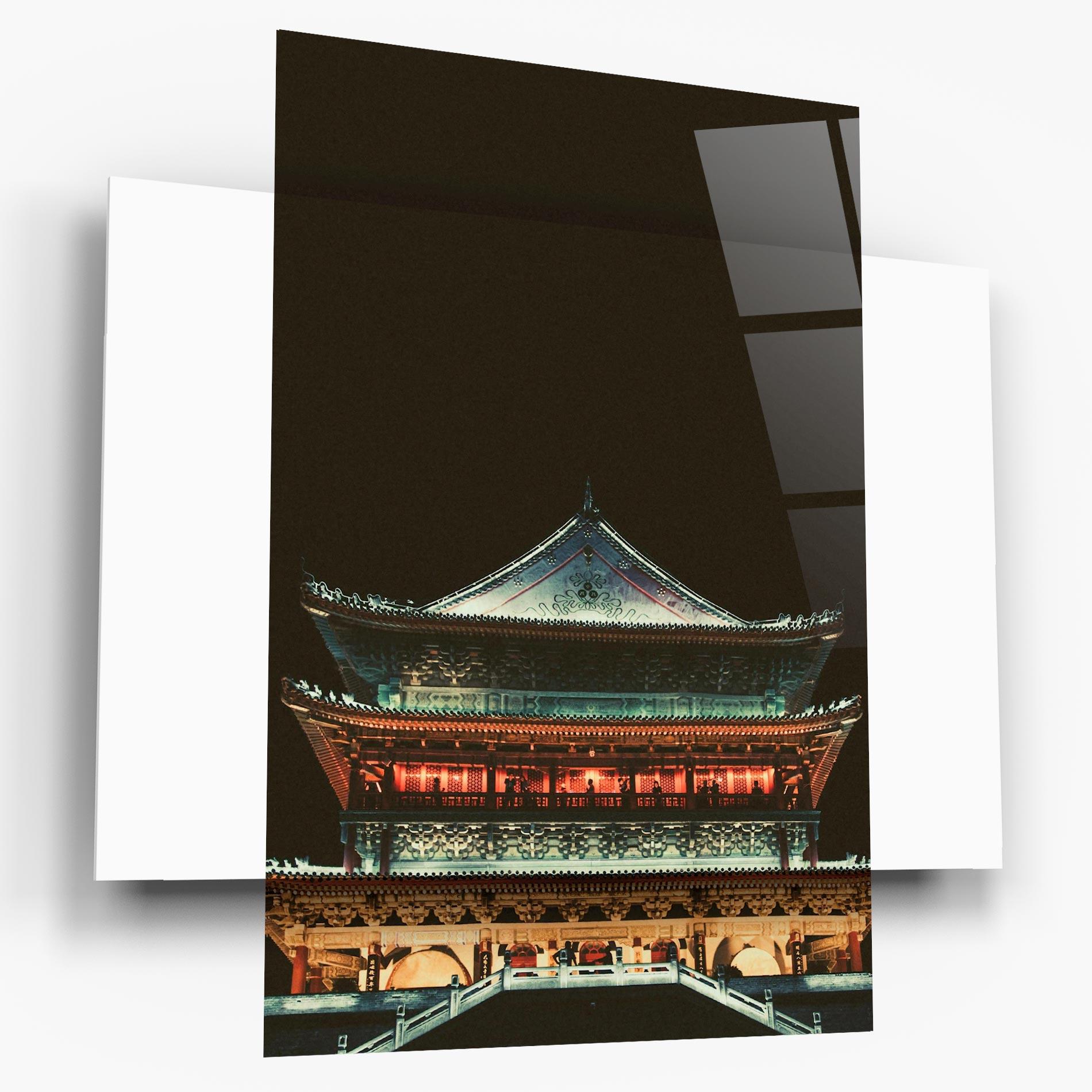 Tablou Sticla Temple Of Xi An mockup 6