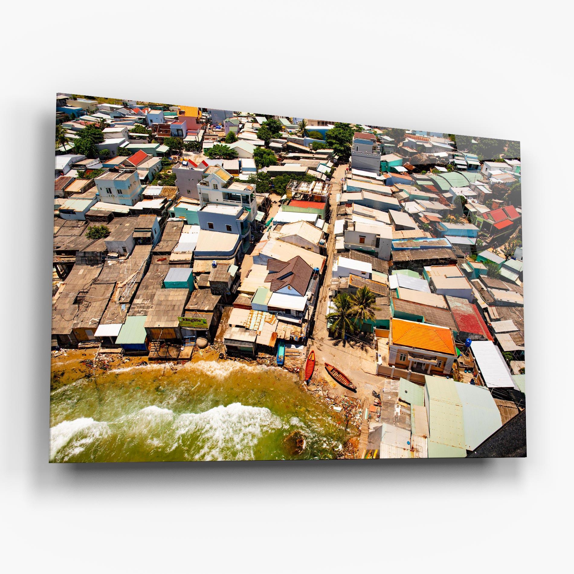 Tablou Sticla Vietnam Slums mockup 6