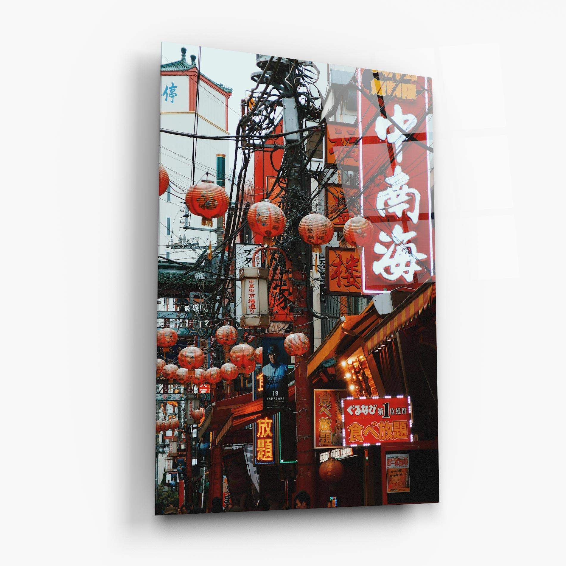 Tablou Sticla Chinatown mockup 6