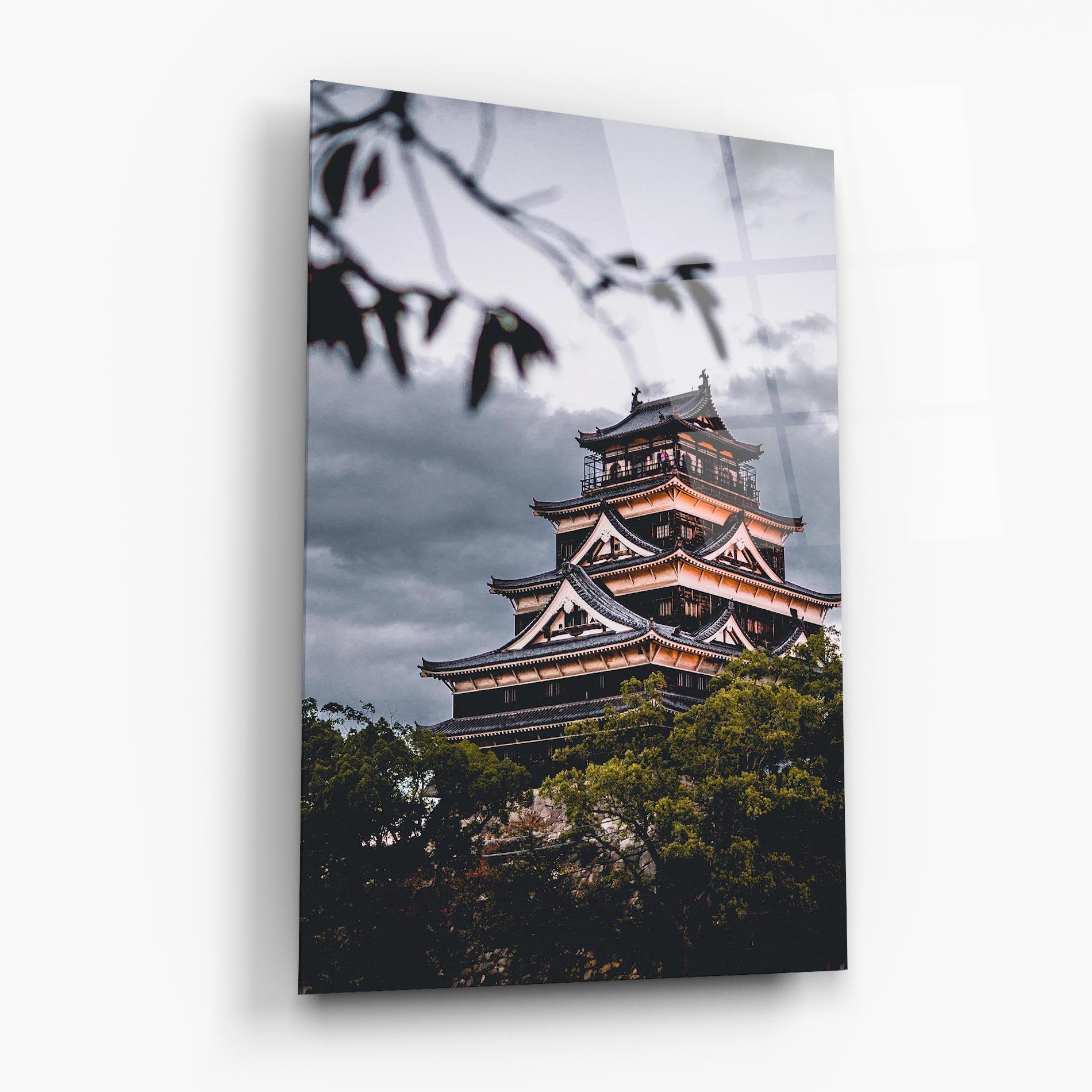 Tablou Sticla Hiroshima Castle mockup 6