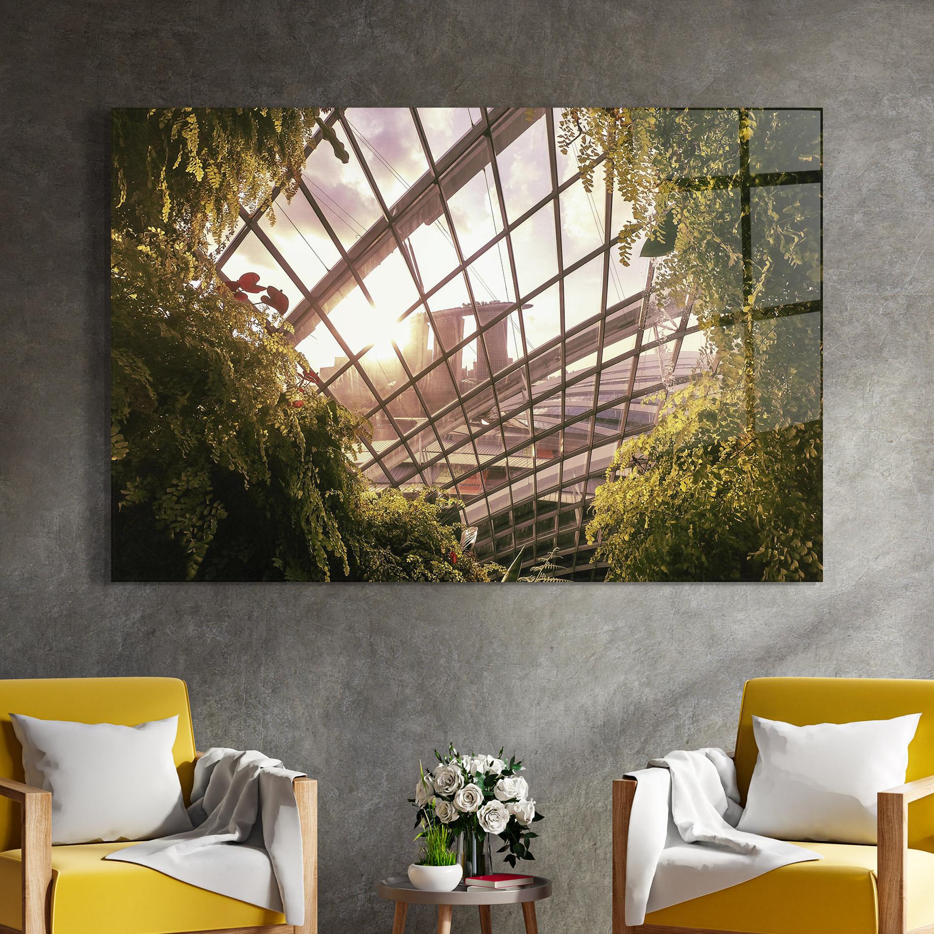 Tablou Sticla Cloud Forest mockup 4