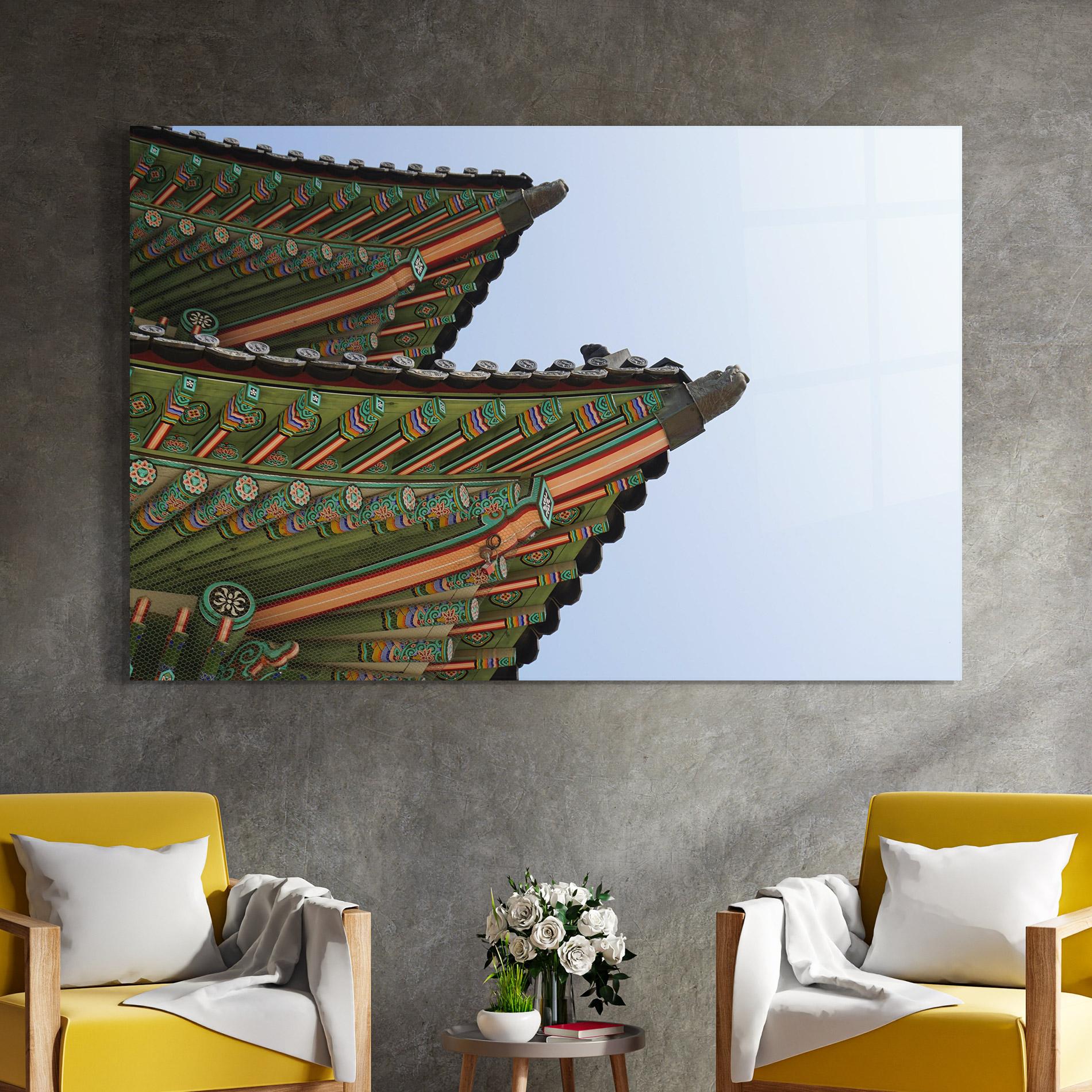 Tablou Sticla Gyeongbokgung View mockup 4