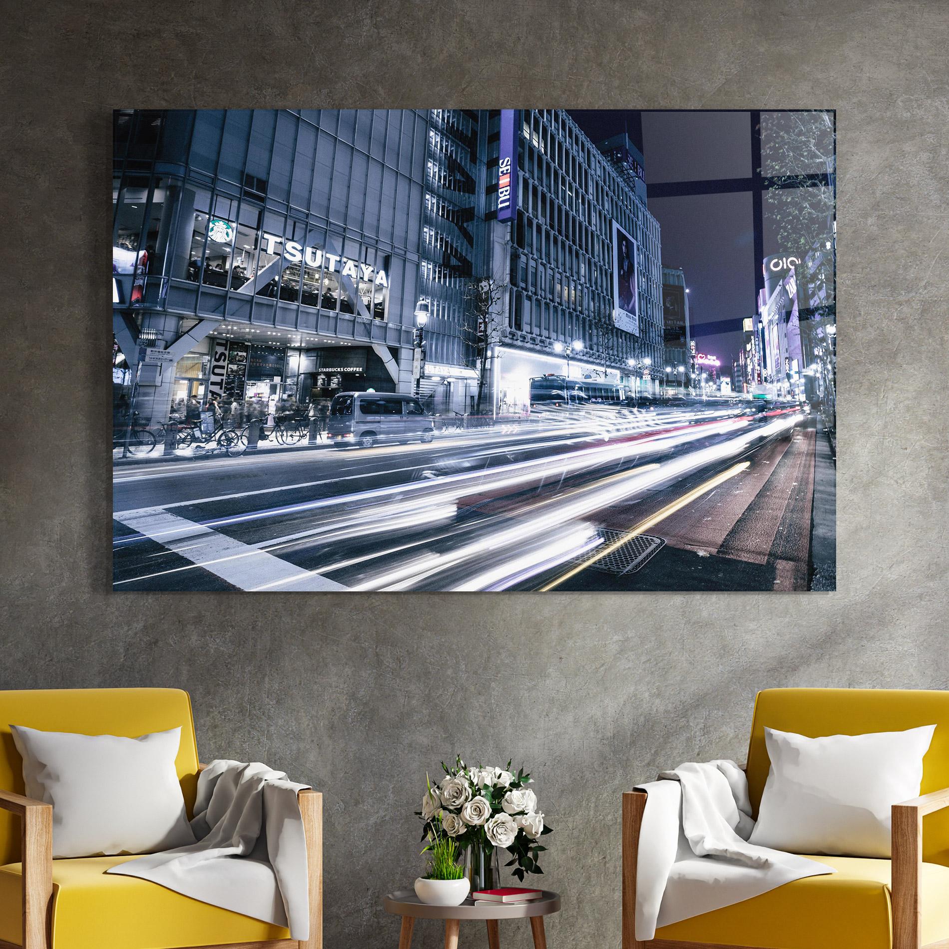 Tablou Sticla Road Traffic mockup 4