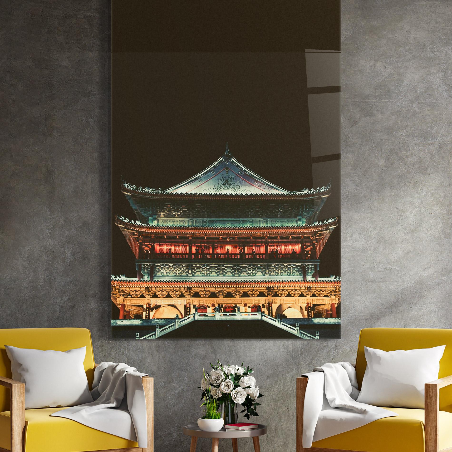Tablou Sticla Temple Of Xi An mockup 4
