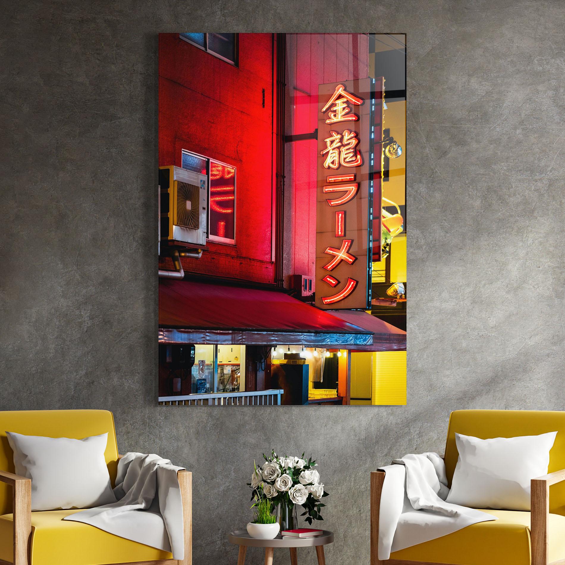 Tablou Sticla Ramen Restaurant mockup 4